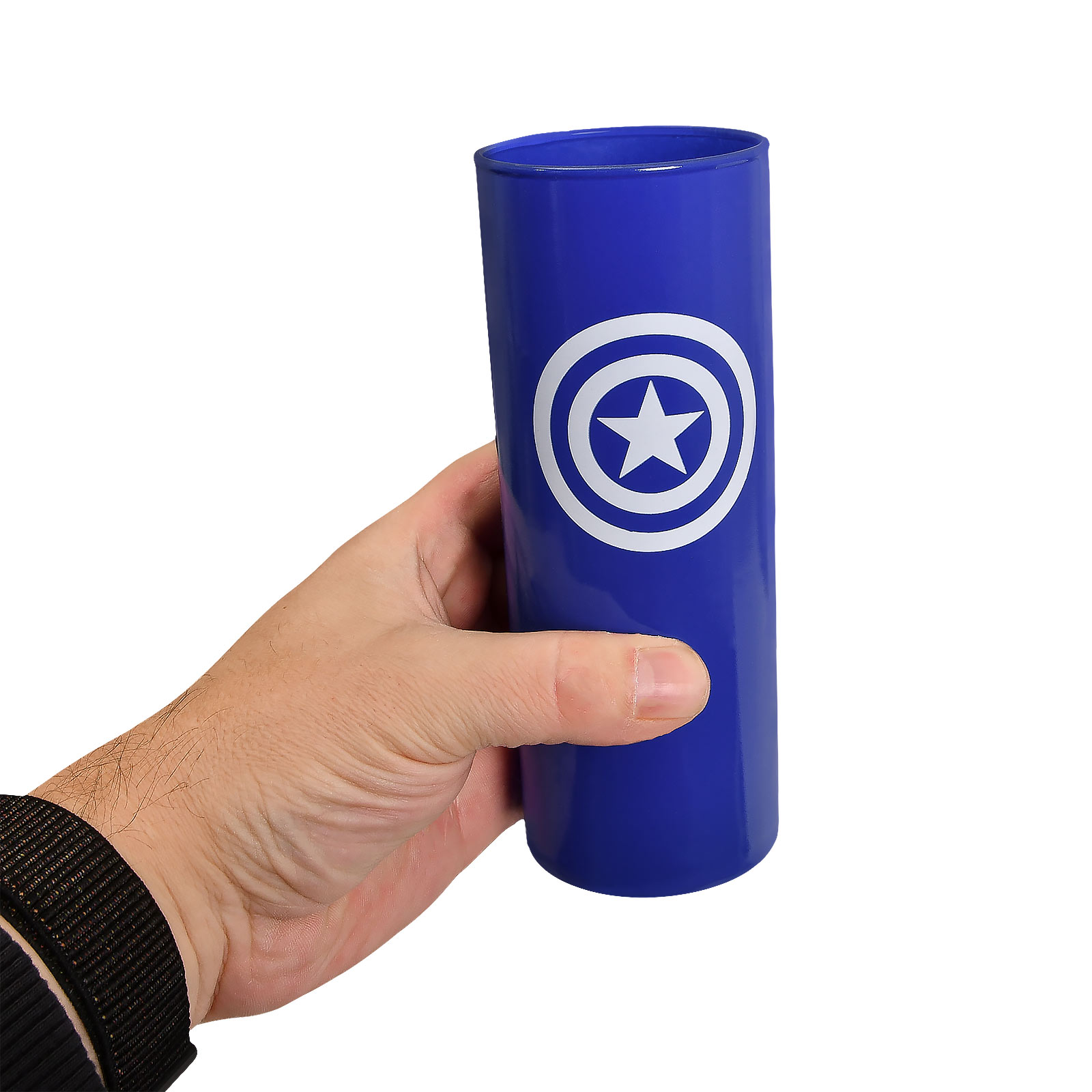 Captain America - Shield Logo Glass blue