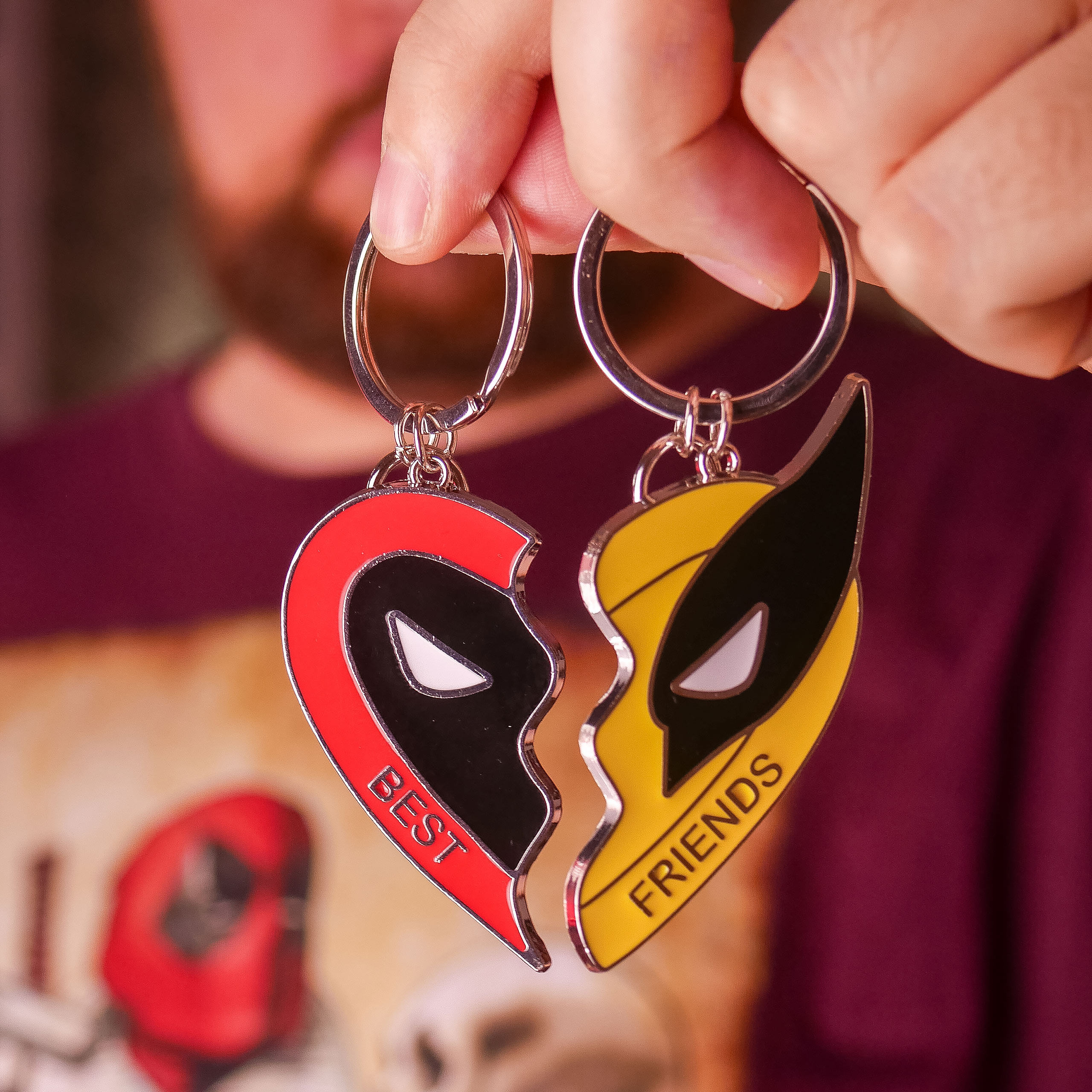 Deadpool and Wolverine - Best Friends Keychain Set (2 Pieces)