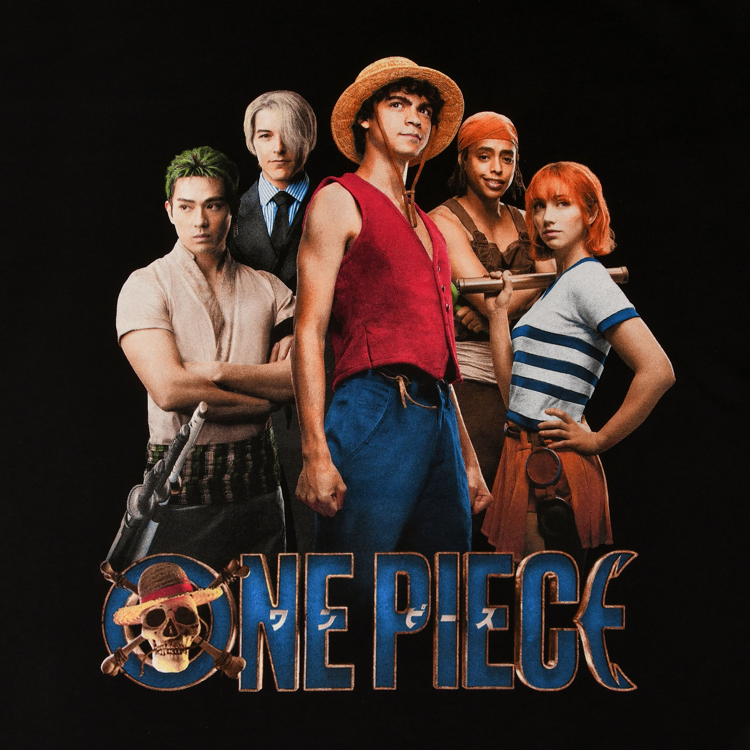 Strohhutbande Crew T-Shirt schwarz - One Piece