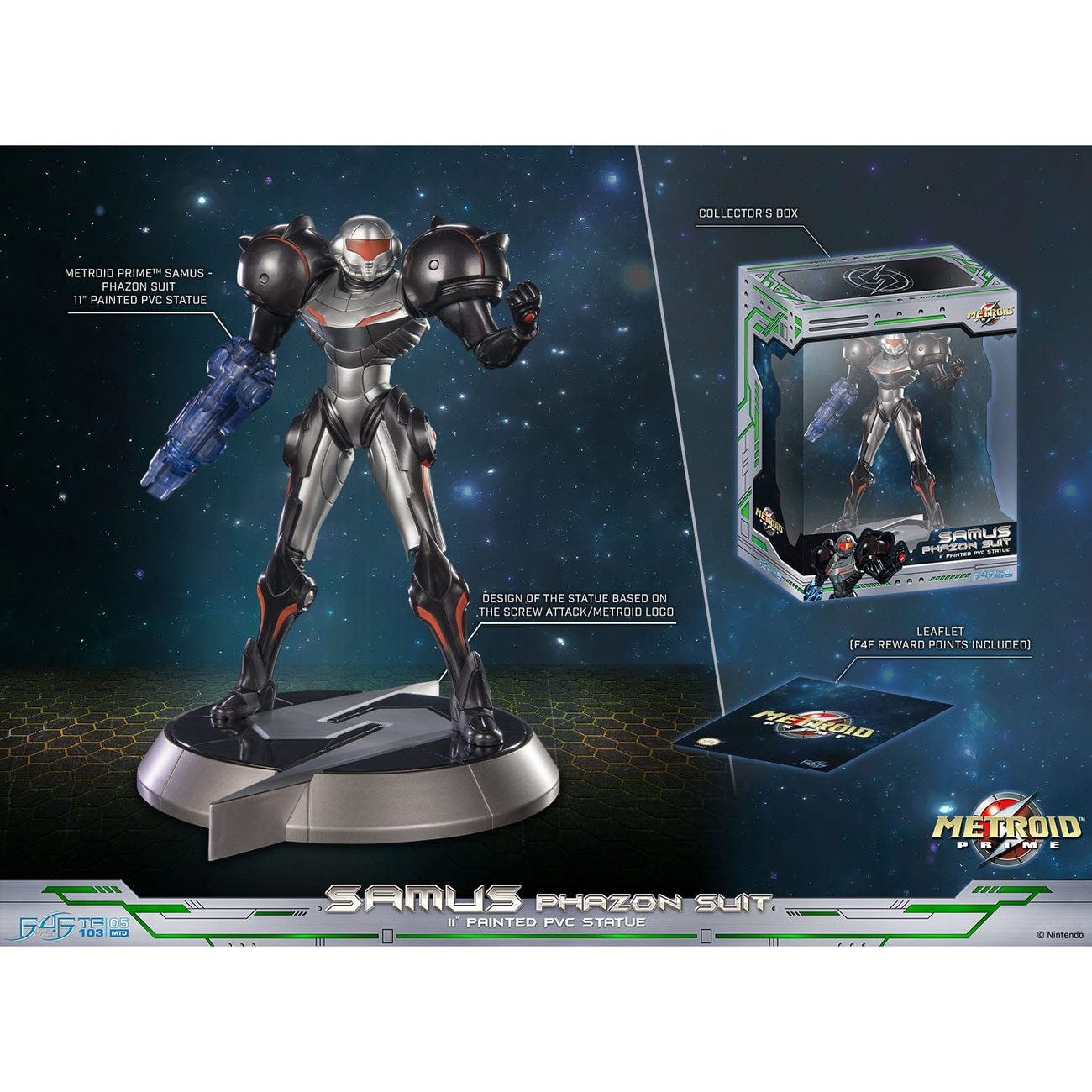 Metroid Prime Statue PVC Samus Phazon Suit Édition Standard