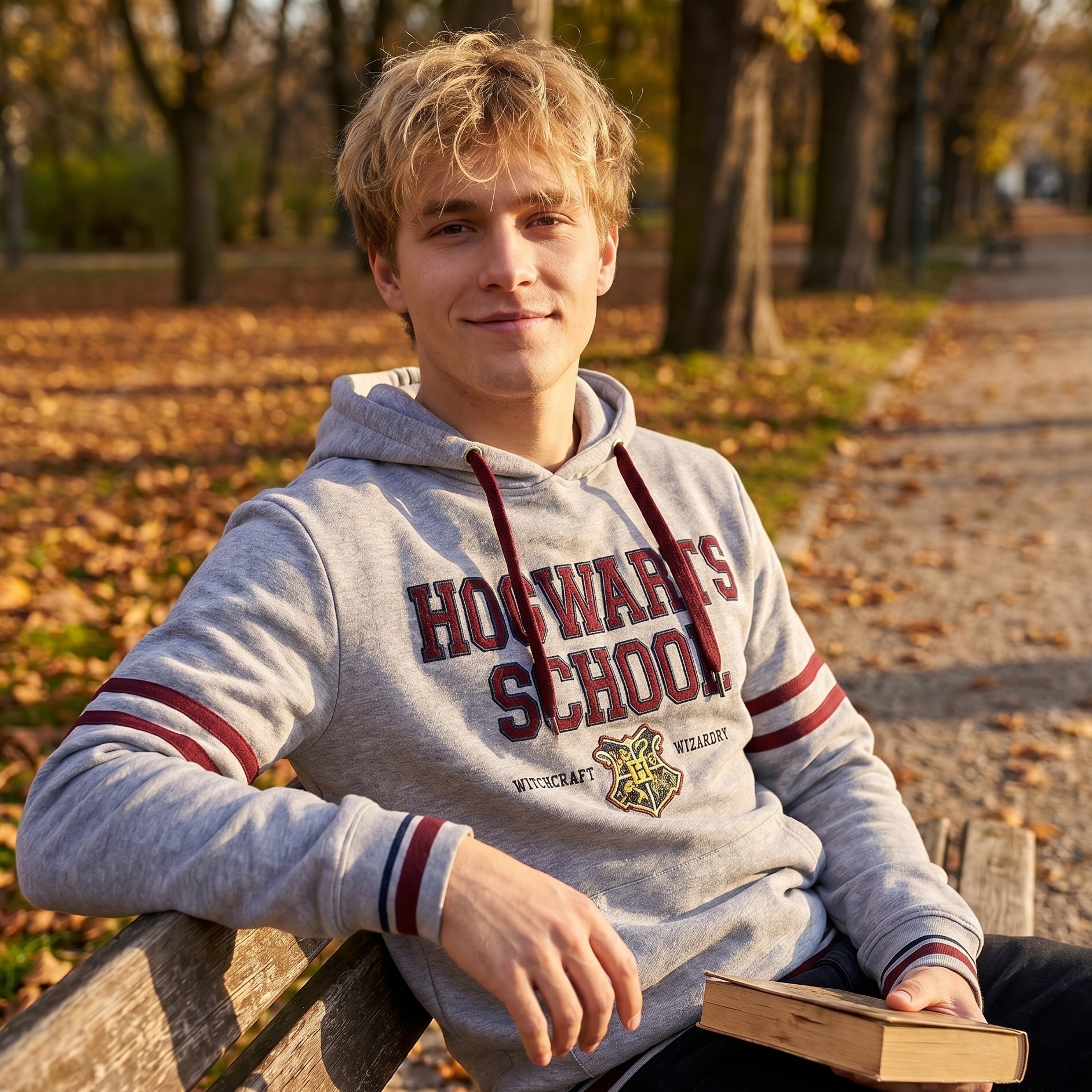 Harry Potter - Hogwarts School Hoodie grey