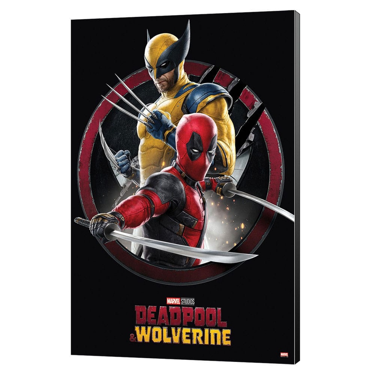 Marvel Impression sur bois Deadpool & Wolverine 01 Action 35 x 50 cm