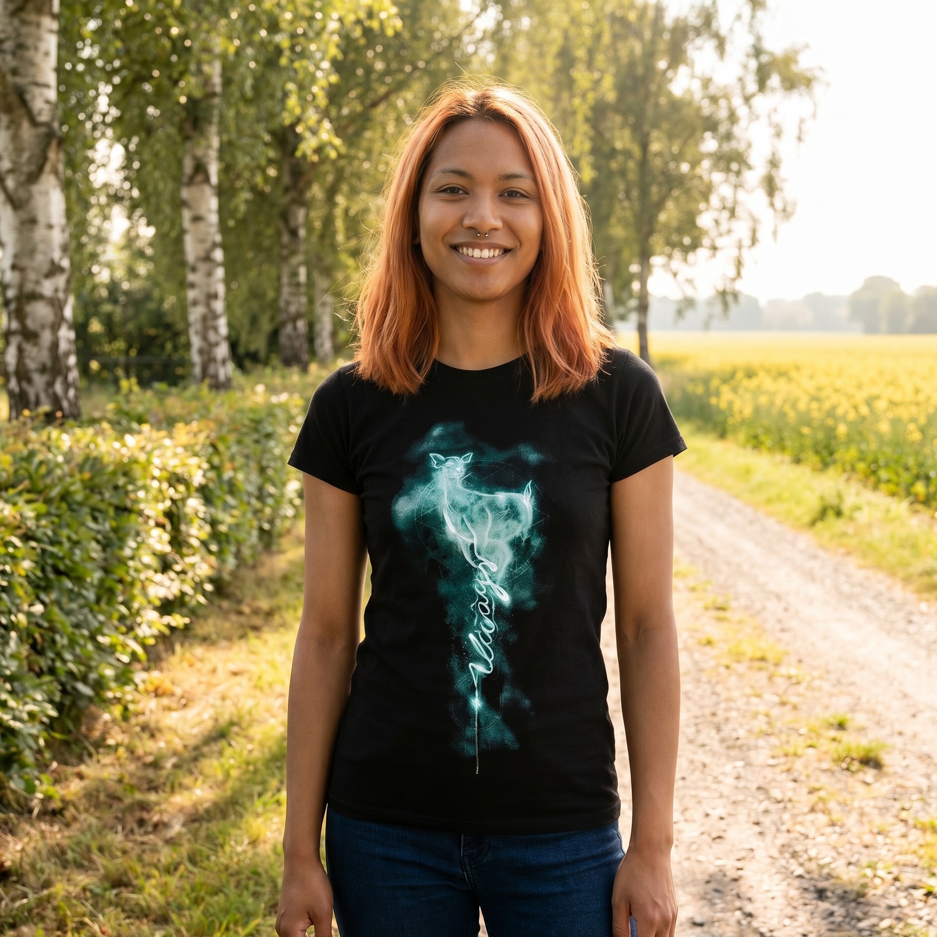 Snape Patronus Always T-Shirt Damen schwarz - Harry Potter