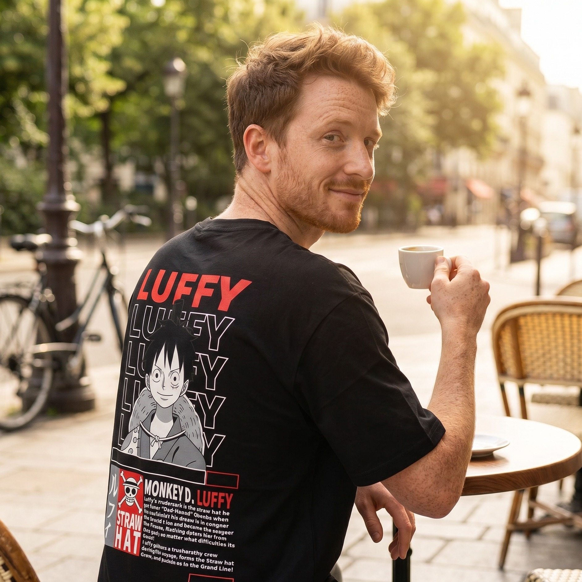 One Piece - Monkey D. Luffy Oversize T-Shirt schwarz