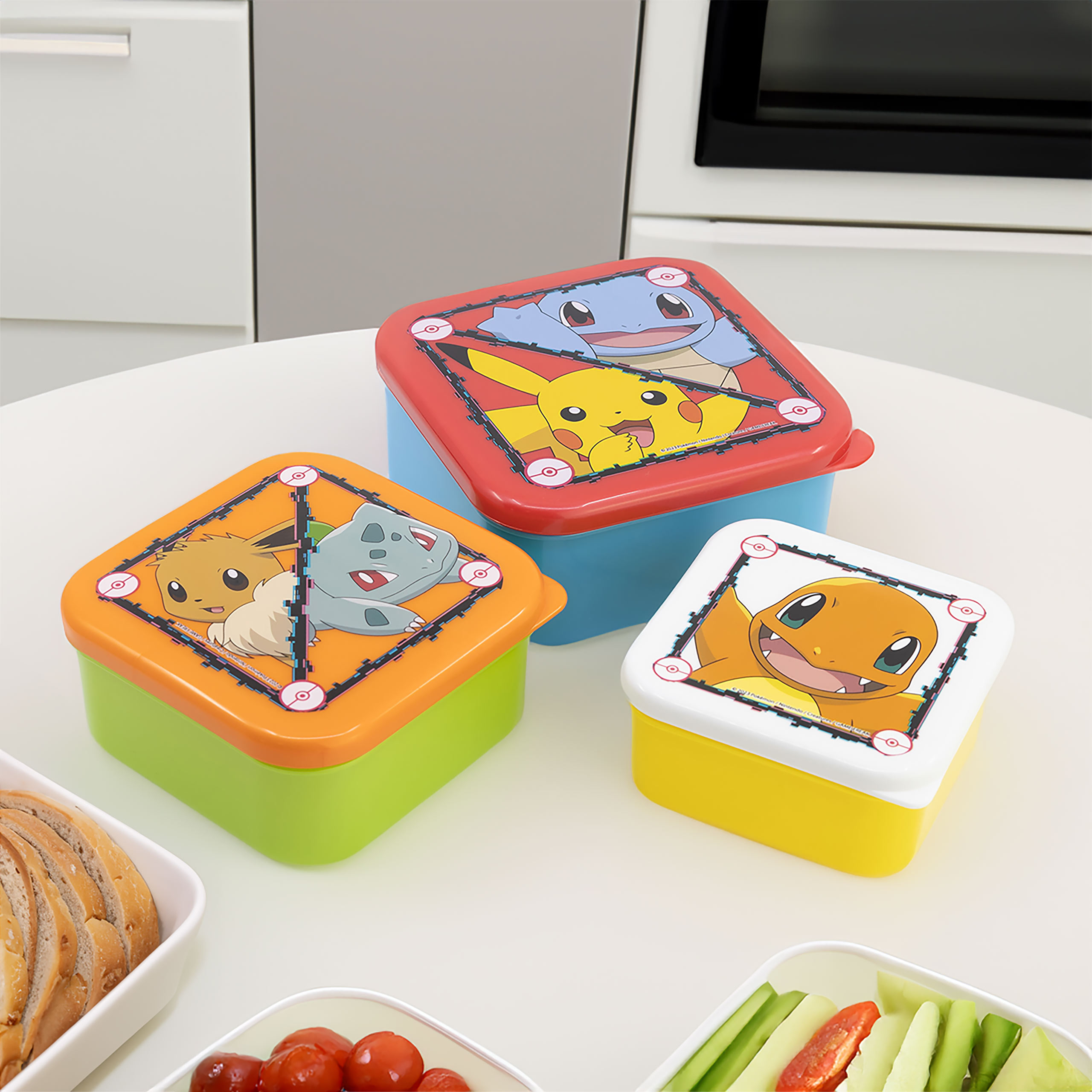 Pokemon - Set de 3 boîtes à lunch pour débutants