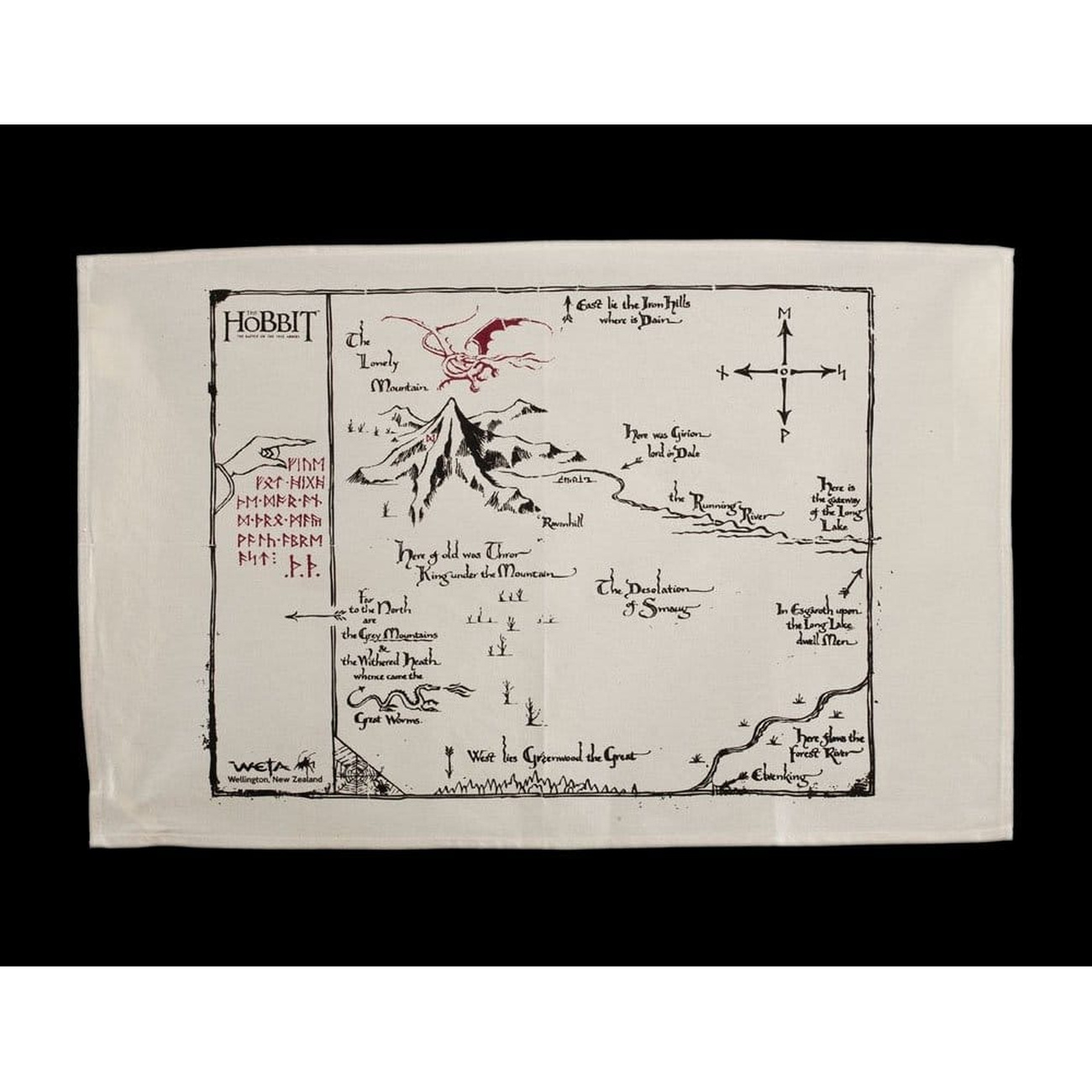 The Hobbit Theedoek Thorin's Map 72 cm