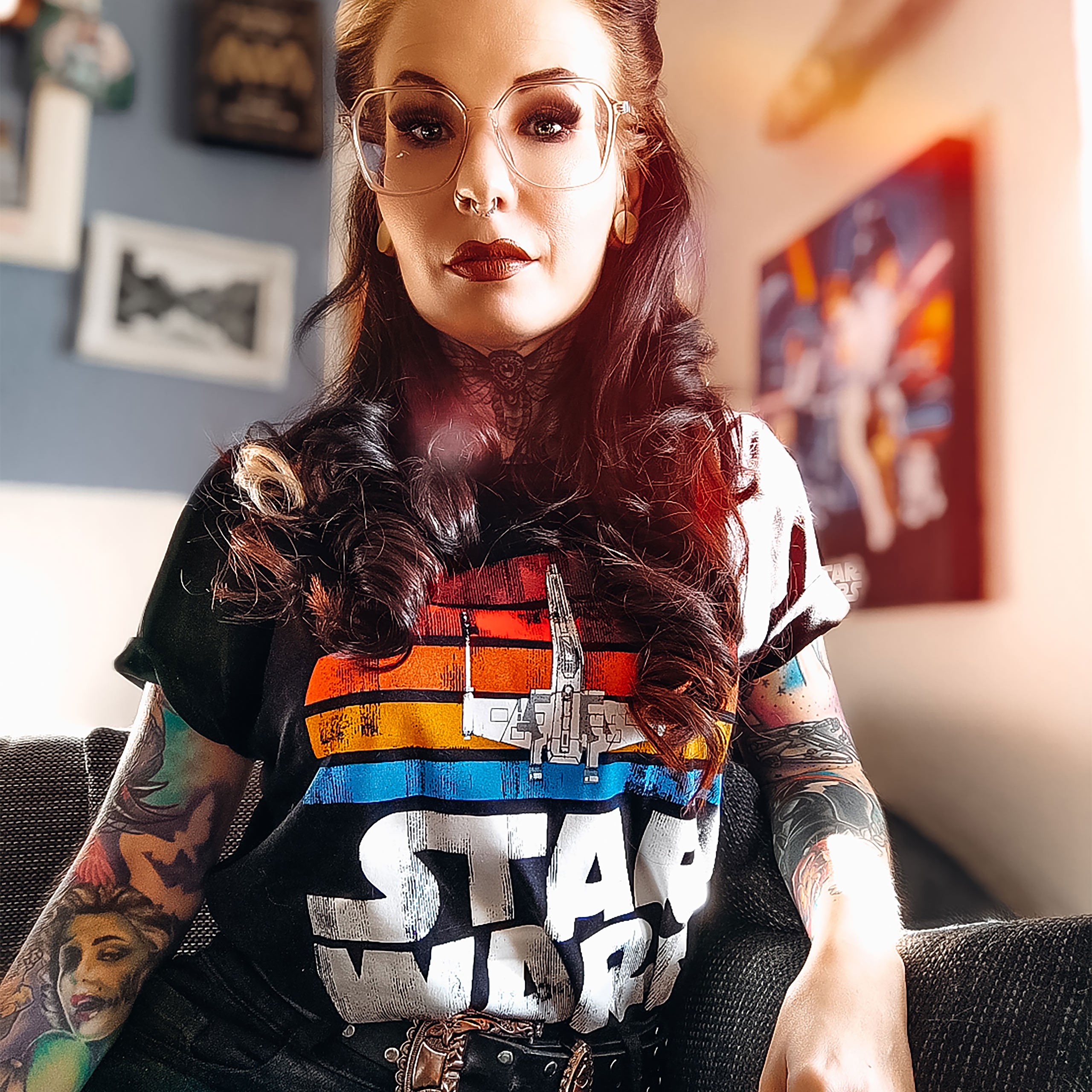 Star Wars van 1977 Retro T-shirt zwart