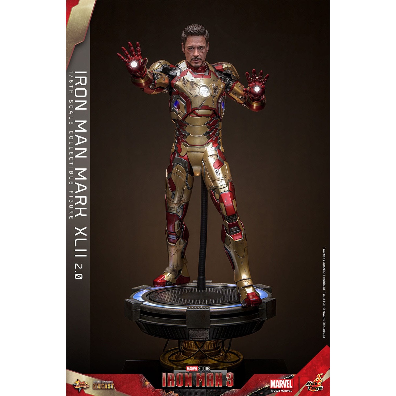 Iron Man 3 - Figura de acción Diecast Masterpiece Iron Man Mark XLII 1:6 Deluxe