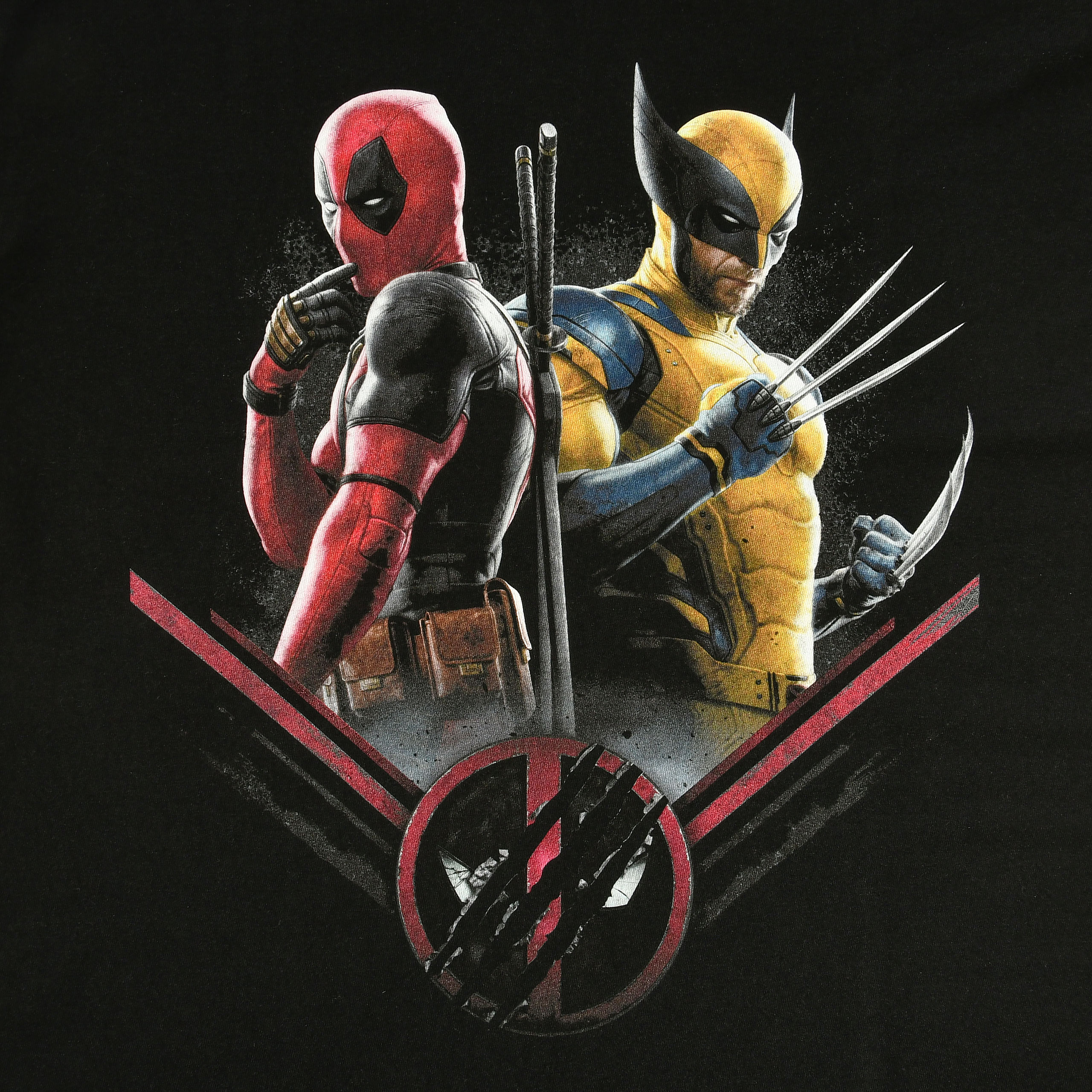 T-shirt nera Deadpool e Wolverine Double Trouble