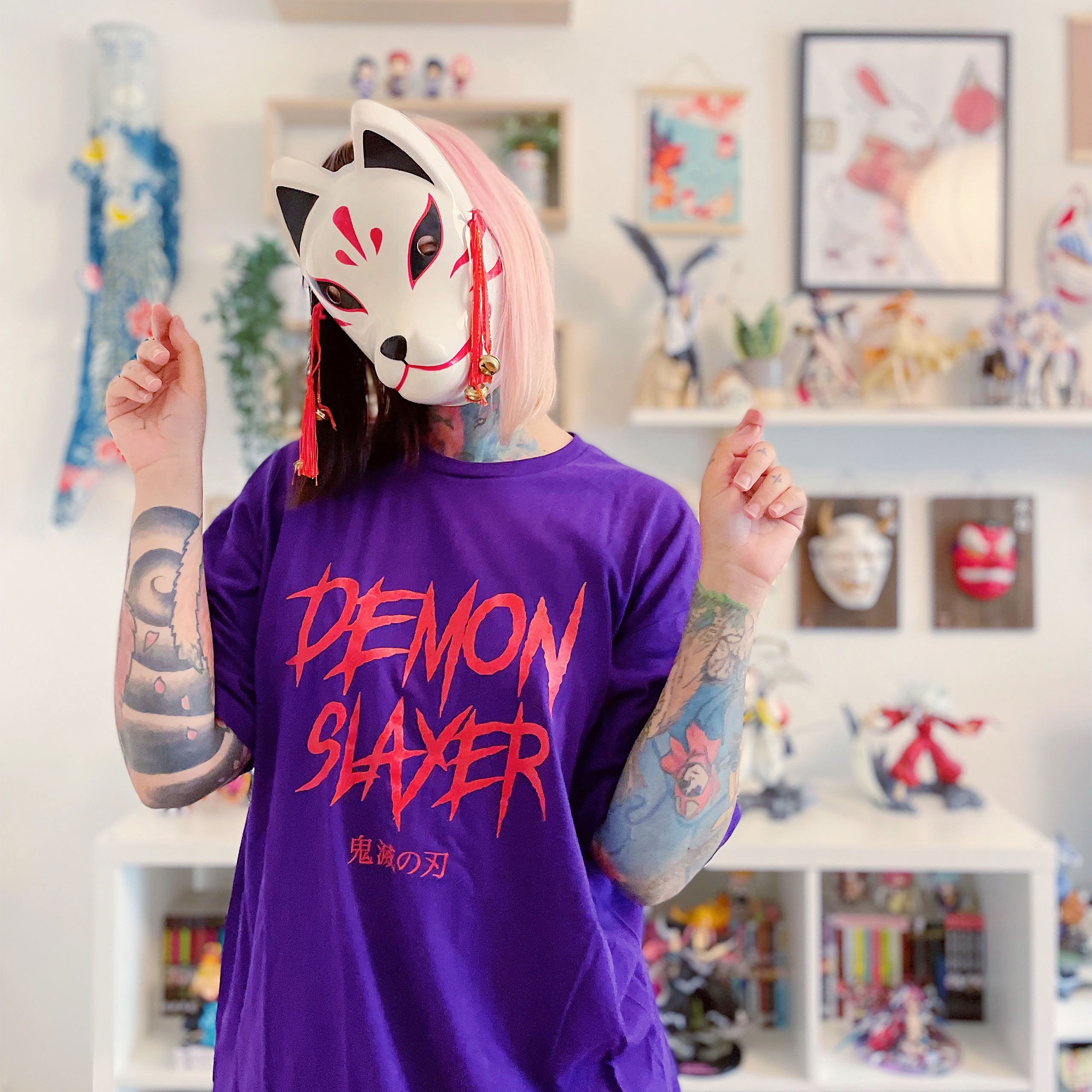Demon Slayer - T-shirt Enmu violet
