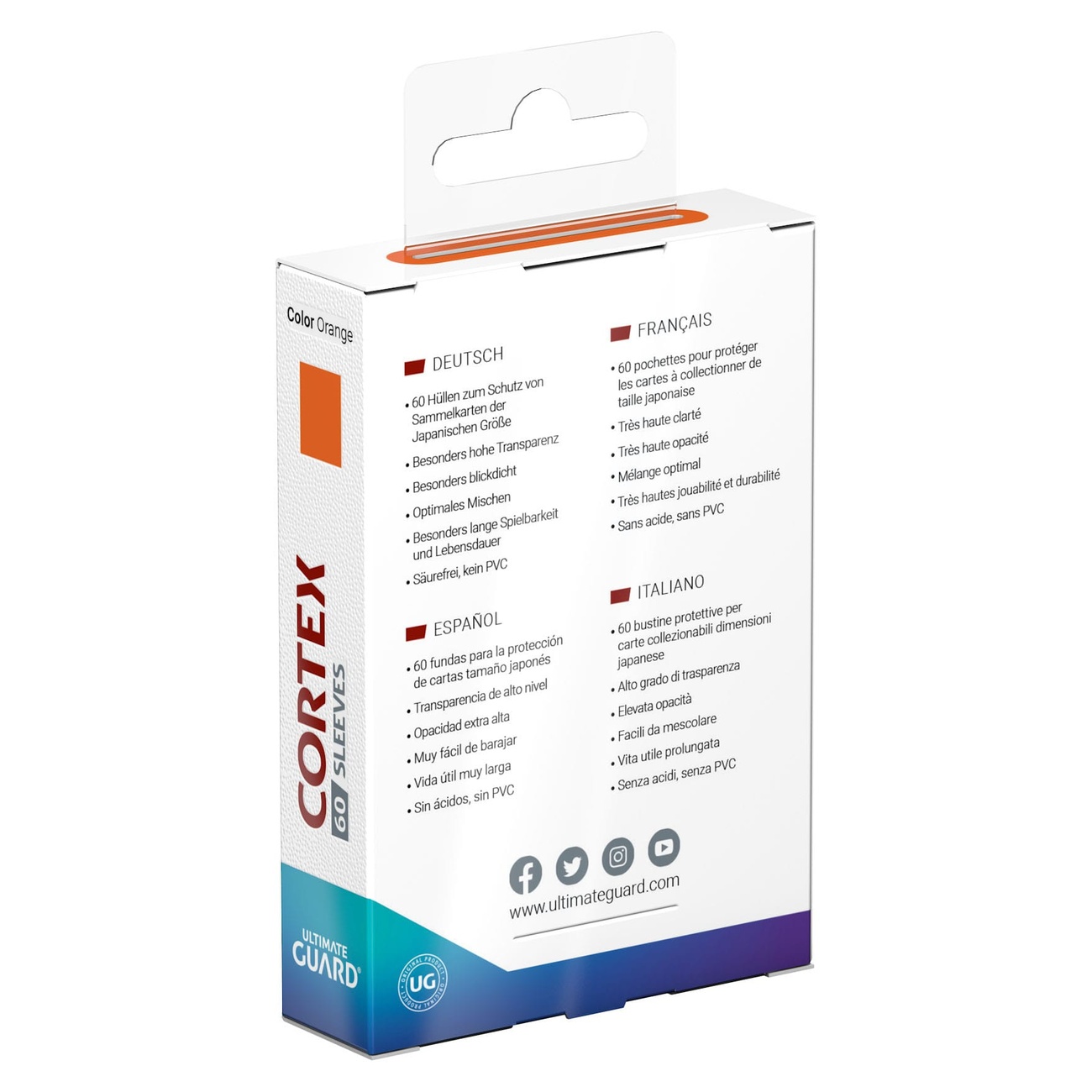 Ultimate Guard Cortex Sleeves Japanese Size (60) - Orange