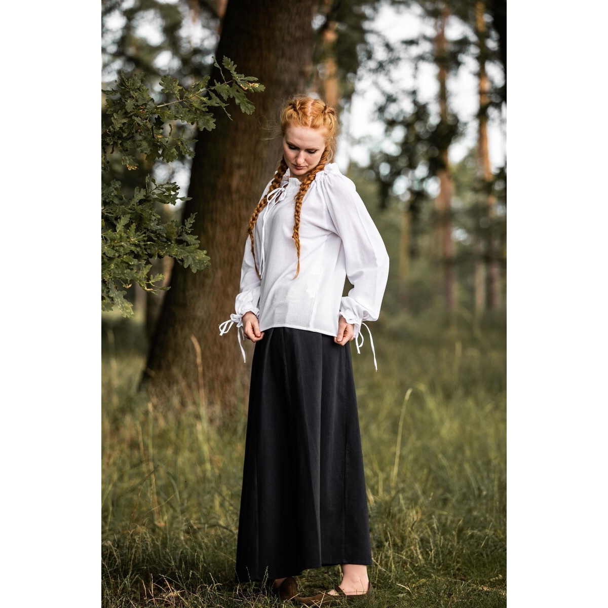 Średniowieczna bluzka Edith biała