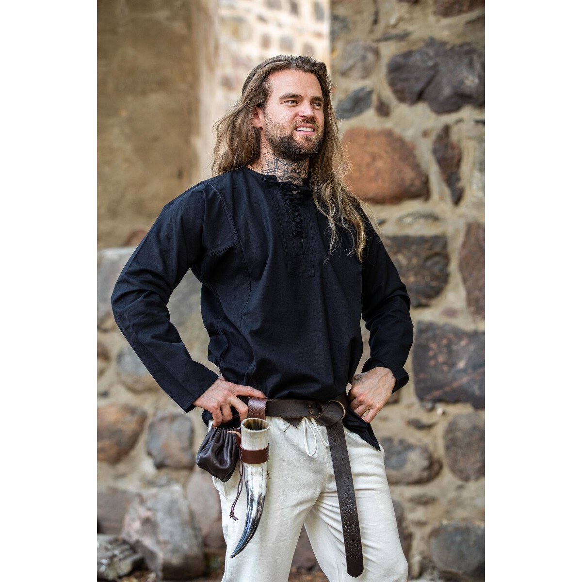 Medieval Peasant Shirt Felix black