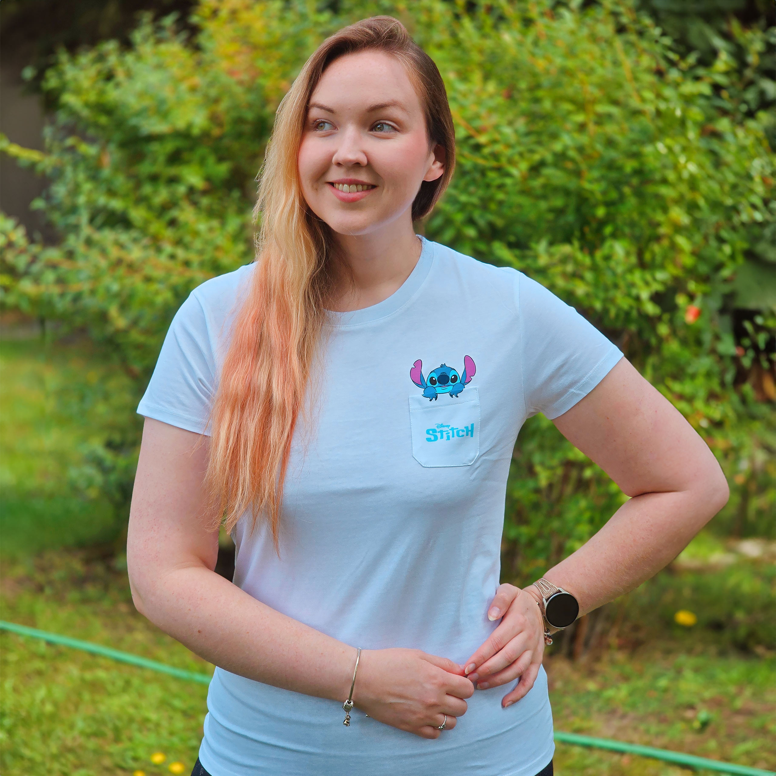 Stitch Pocket T-Shirt White - Lilo & Stitch
