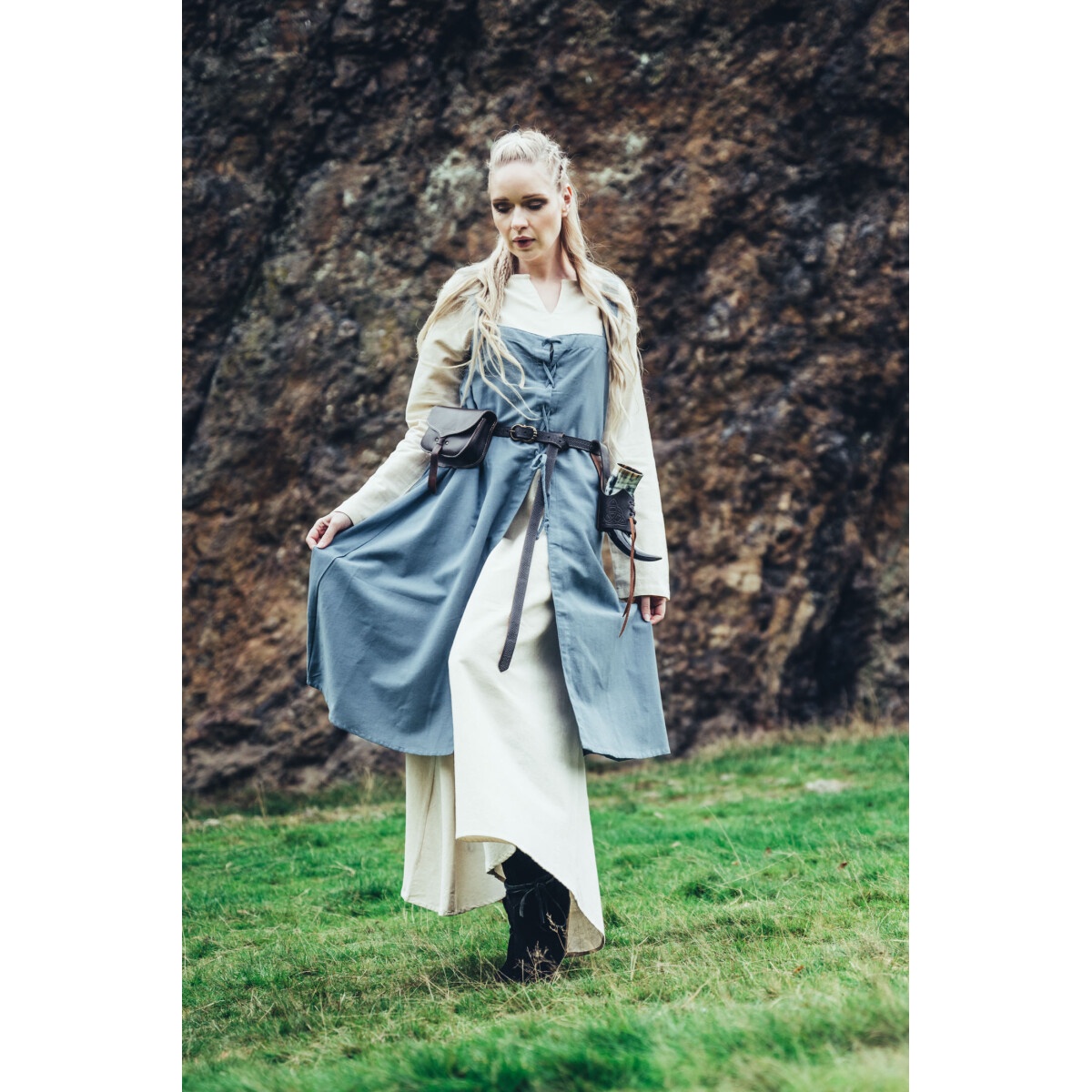 Medieval Viking Overdress Inka dove blue