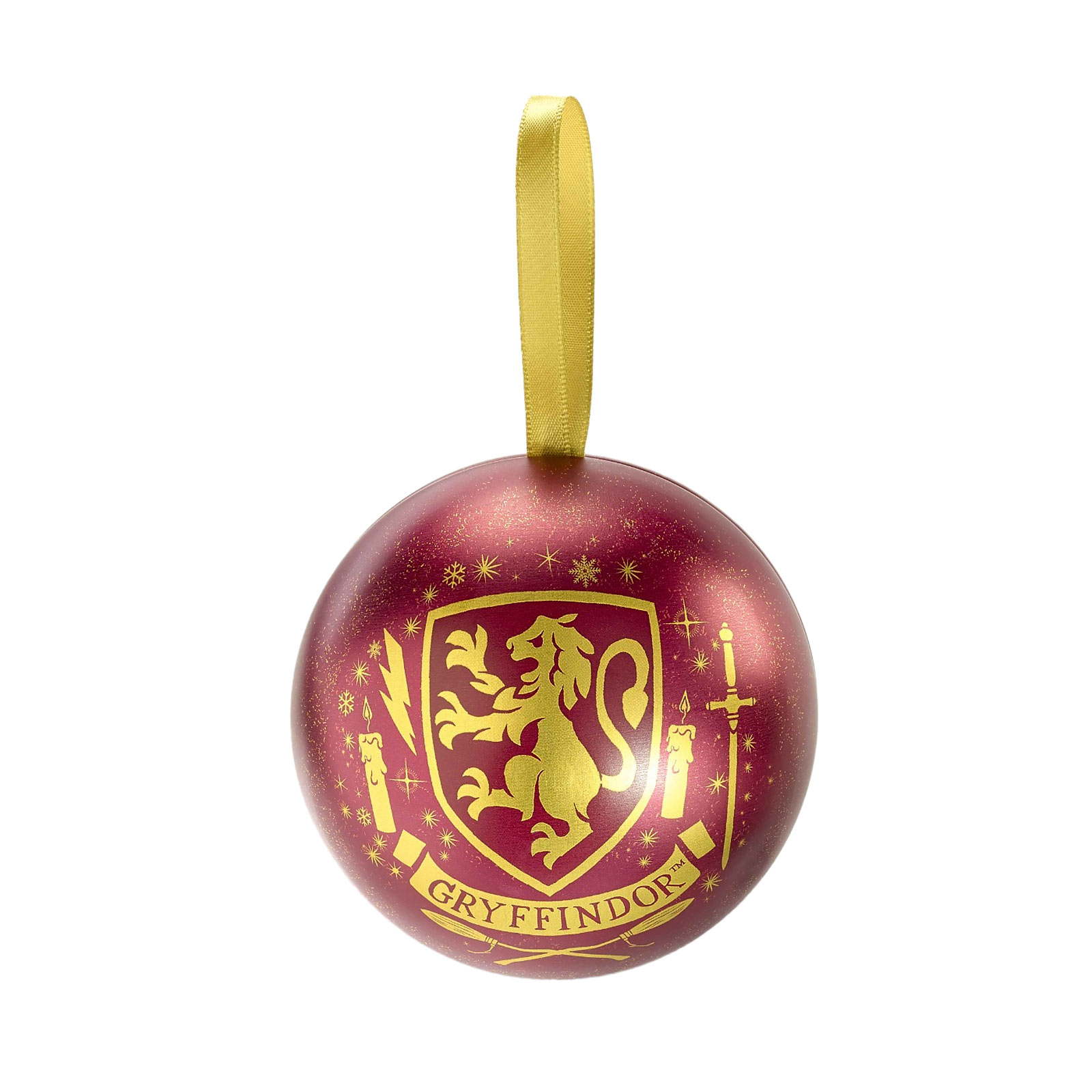 Harry Potter - Kerstbal met Gryffindor wapenschild ketting