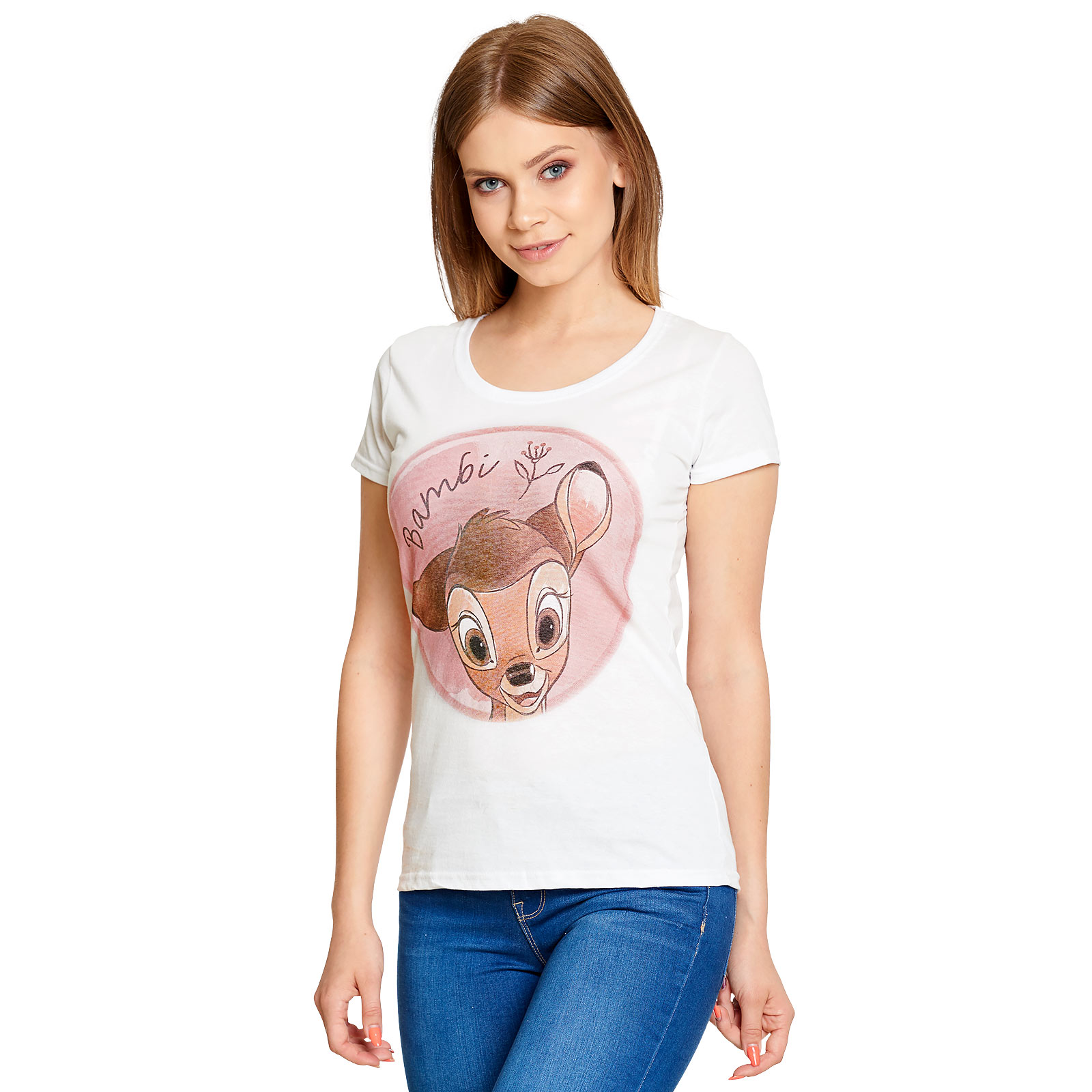 T-shirt Bambi pour femmes blanc