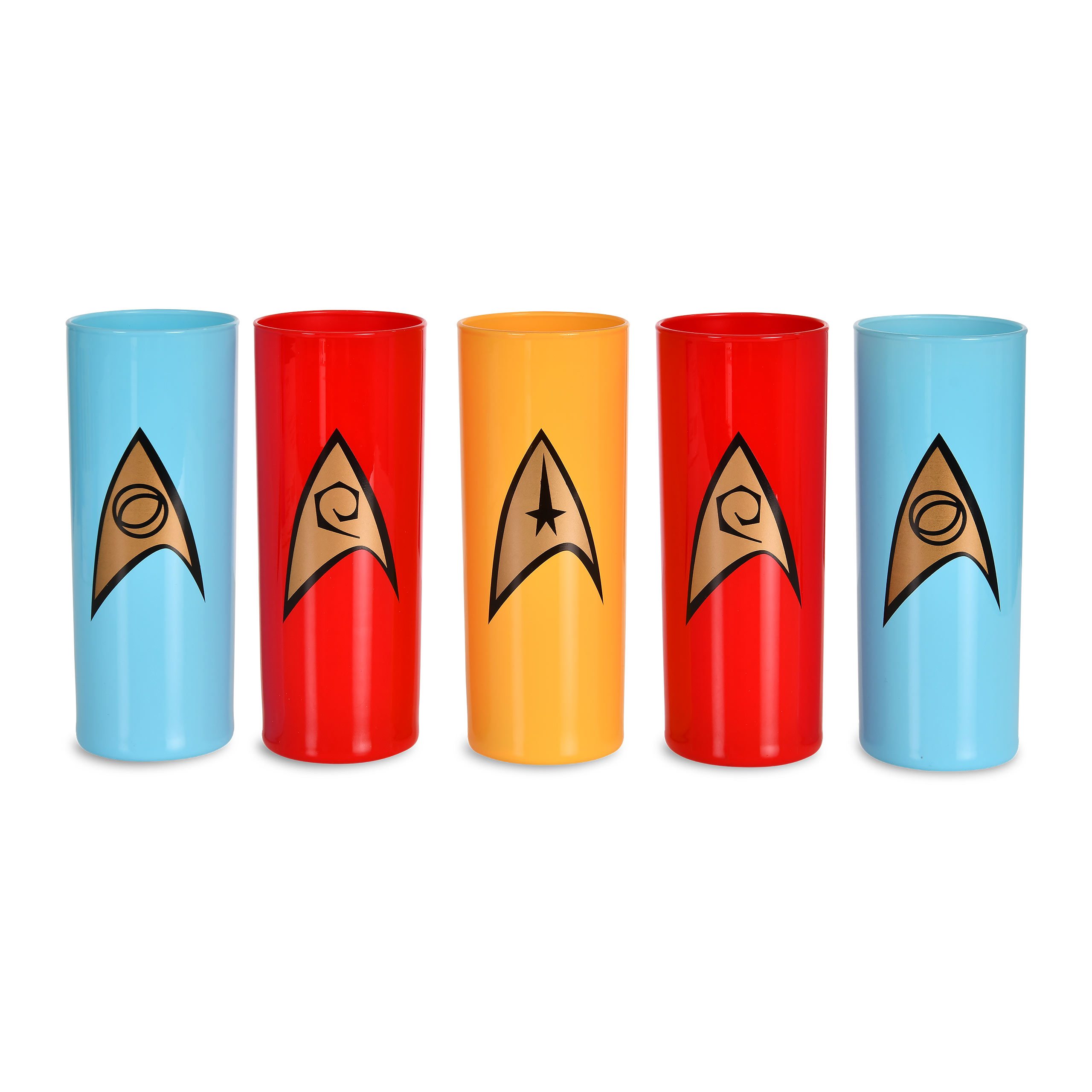 Set de 5 verres avec insignes de Starfleet - Star Trek