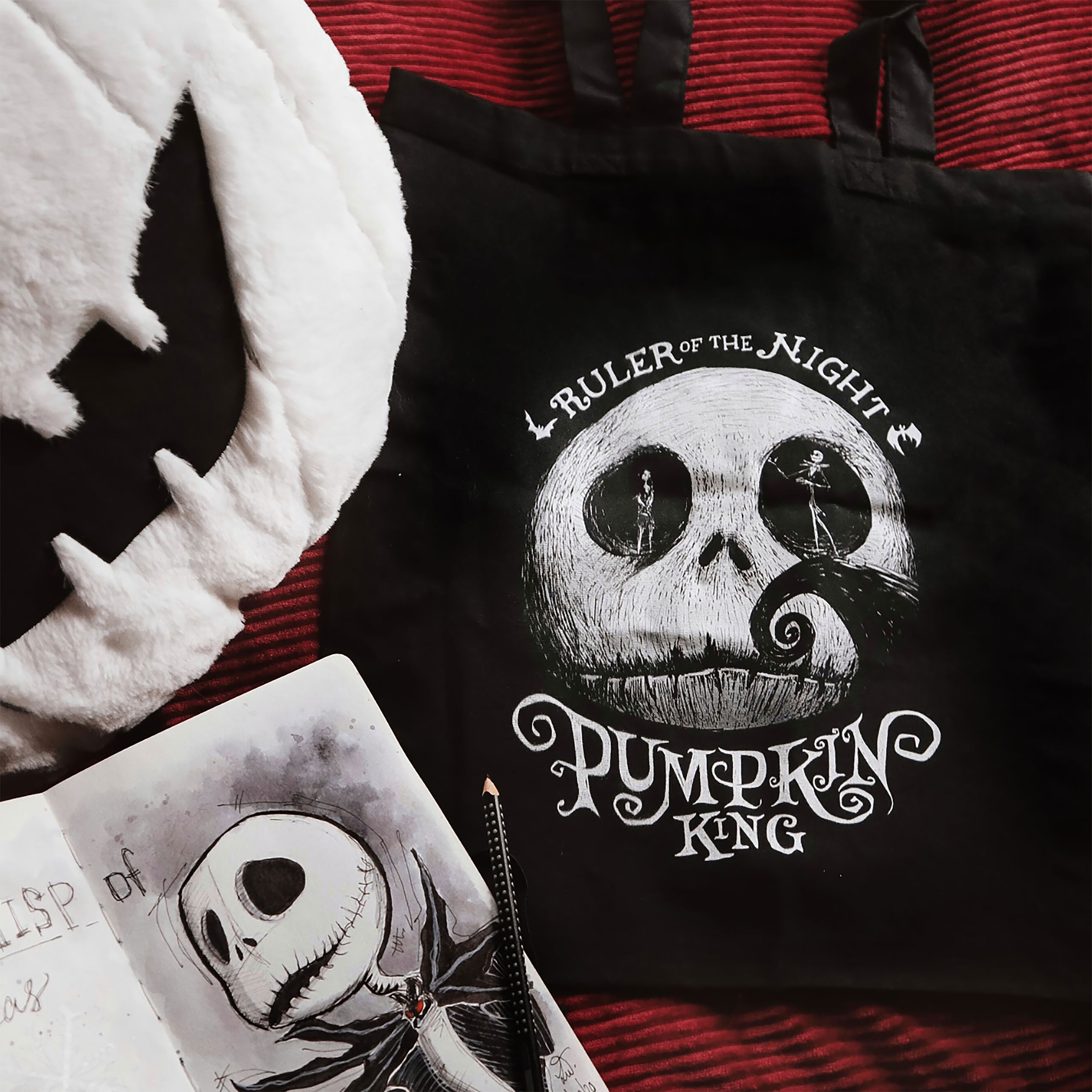 Nightmare Before Christmas - Pumpkin King Tote Bag Black