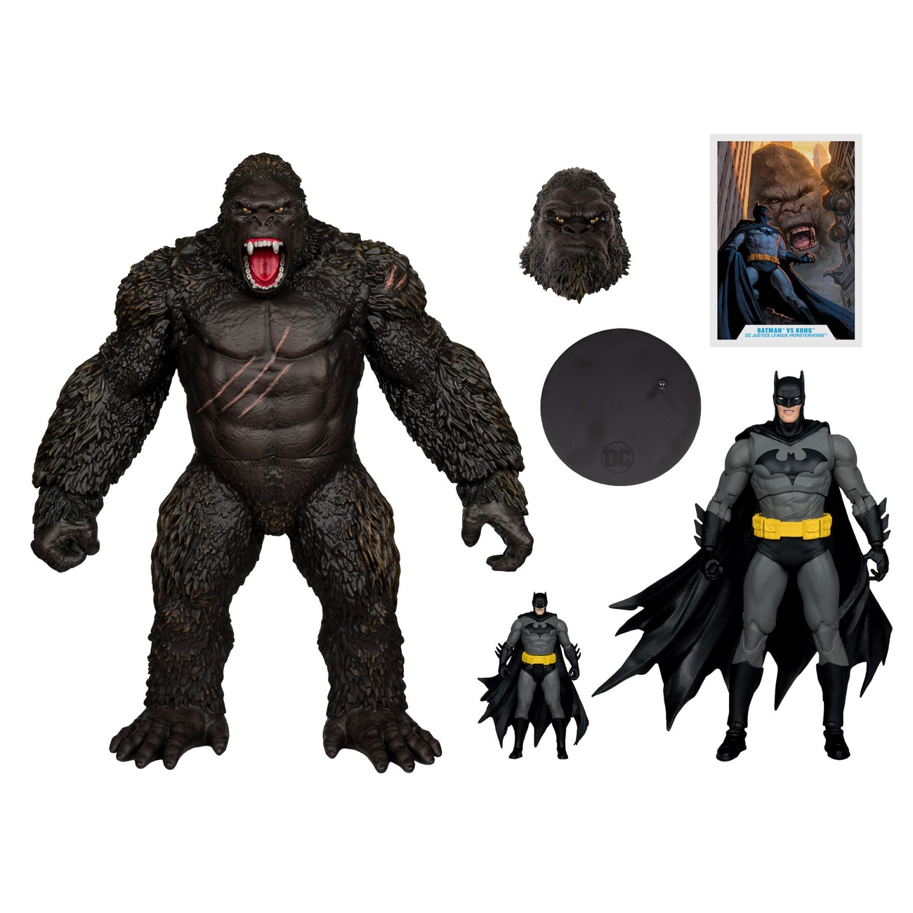 DC Justice League Monsterverse DC Multiverse Lot de 2 figurines articulées Batman & Kong 29 cm