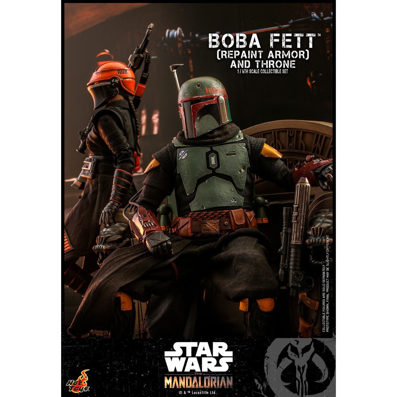 Star Wars: The Mandalorian - Boba Fett 1:6 Scale Action Figure Repaint Armor and Throne Special Edition