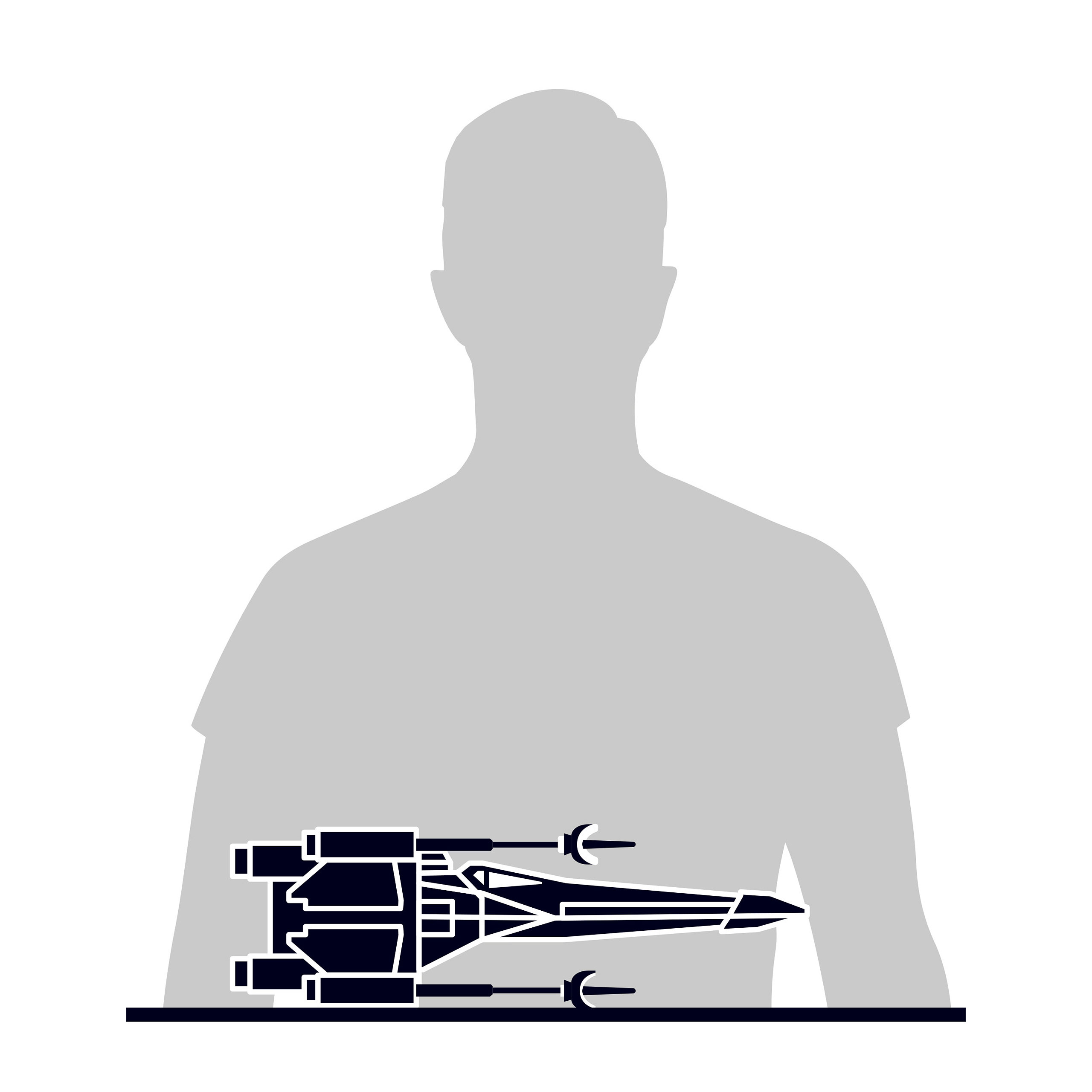 X-Wing 4D Build Modell Bausatz - Star Wars