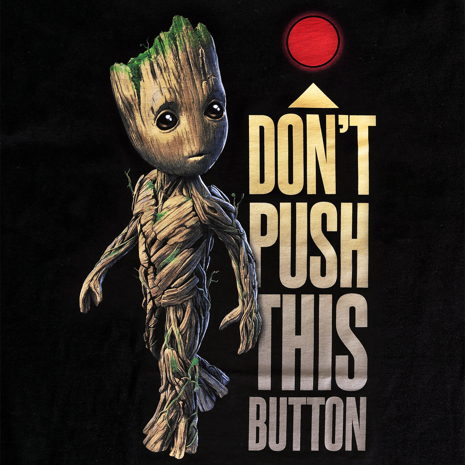 Guardians of the Galaxy - Groot Button Women's T-Shirt Black