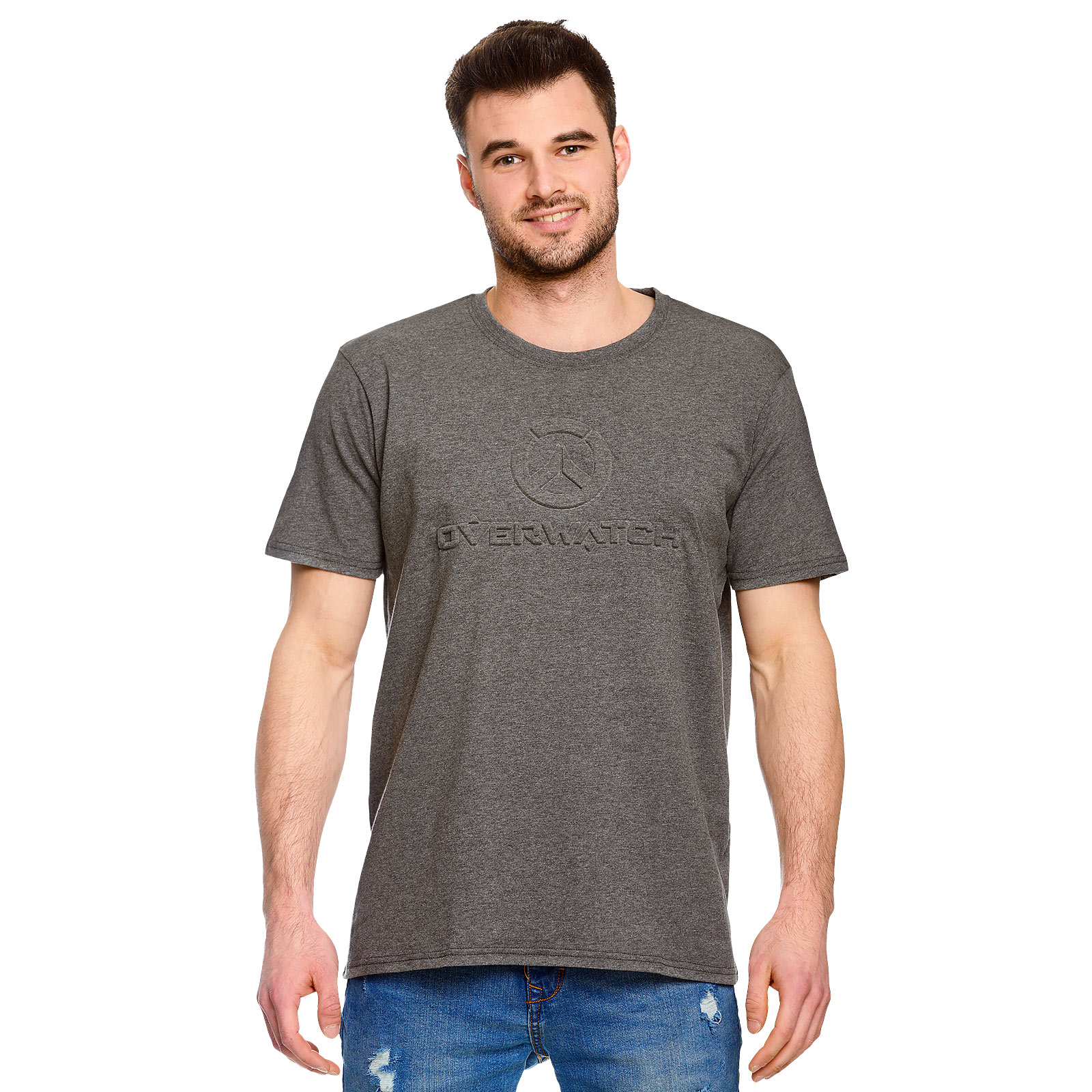 Overwatch - T-shirt logo 3D gris