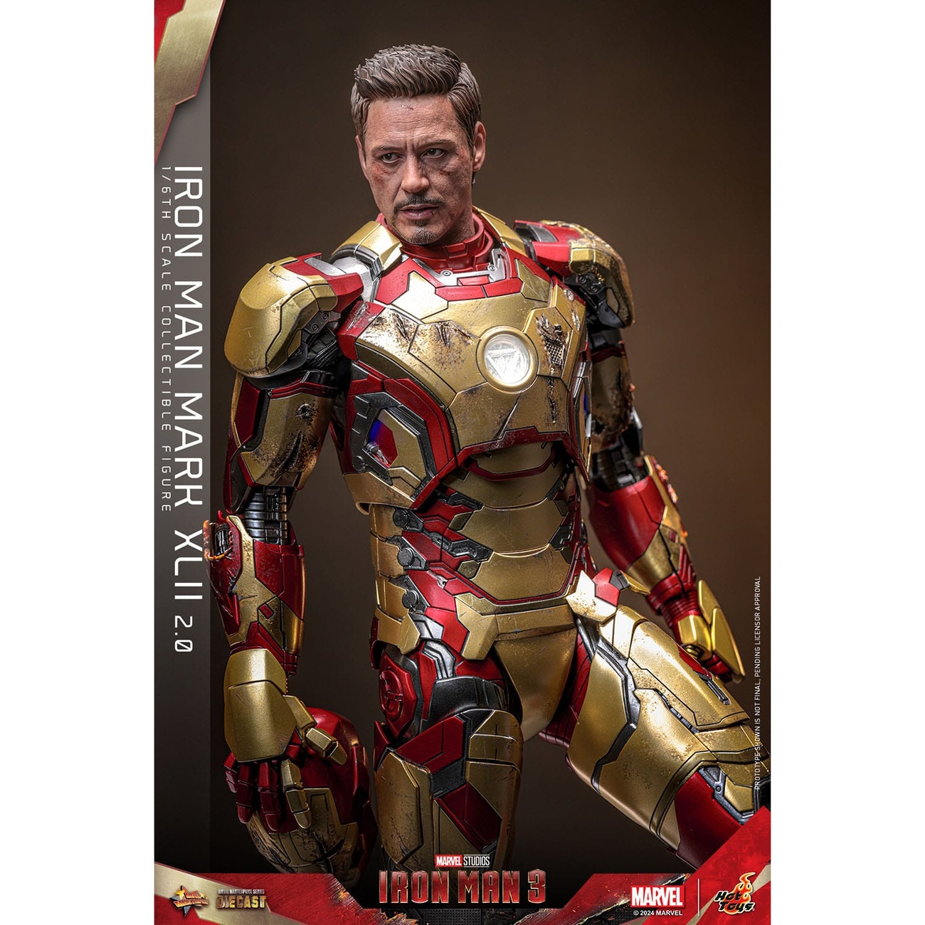 Iron Man 3 - Figura de acción Diecast Masterpiece Iron Man Mark XLII 1:6 Deluxe