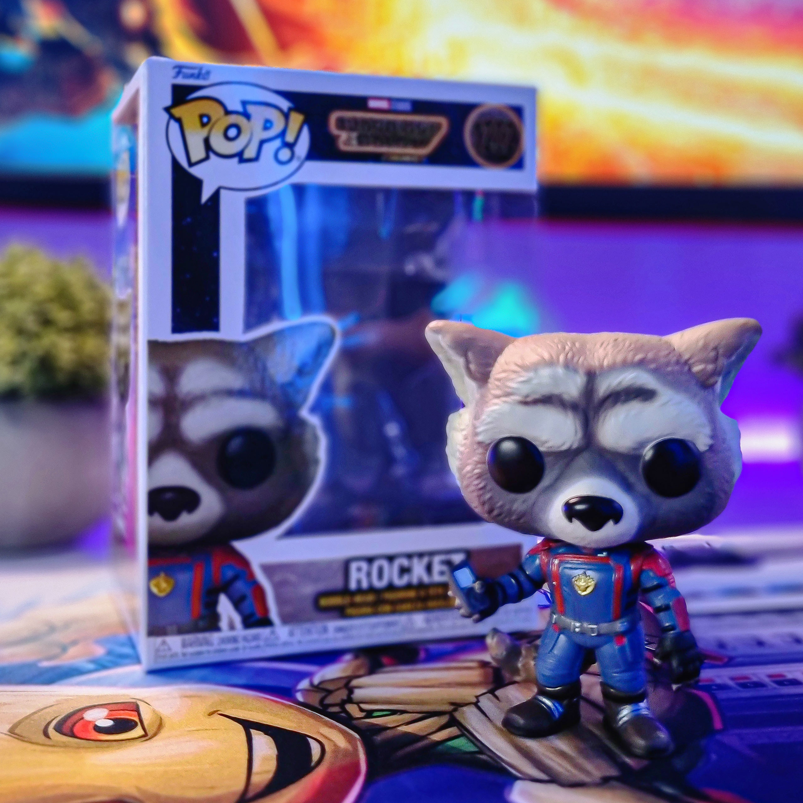 Guardians of the Galaxy - Rocket Raccoon Funko Pop Wackelkopf-Figur