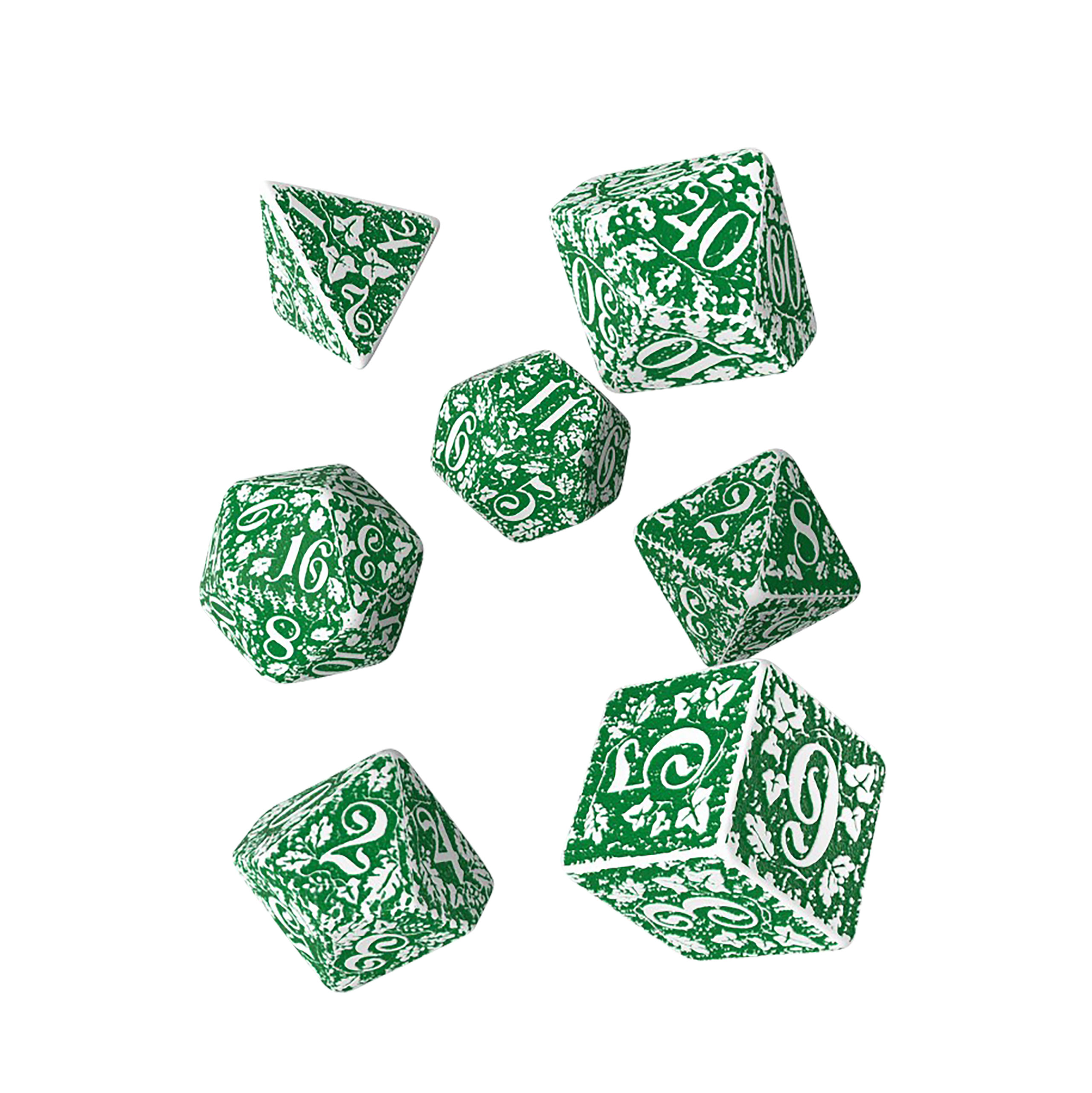 Set de Dados RPG Tundra Forestal de 7 piezas