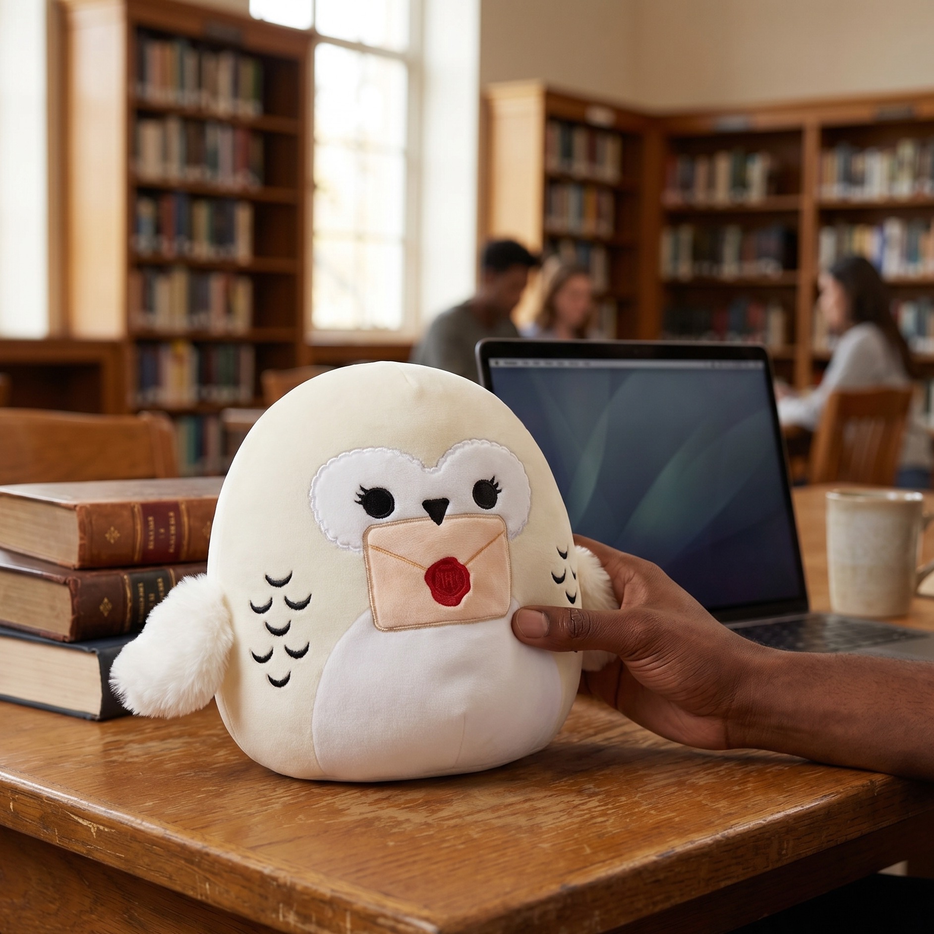 Hedwig mit Hogwarts Brief Squishmallows Plüsch Figur - Harry Potter