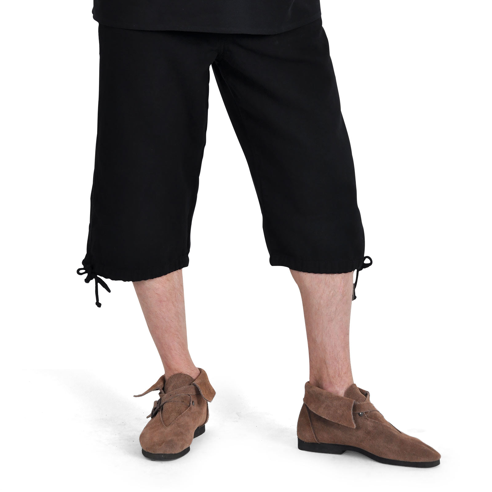 Medieval knee breeches with lacing black