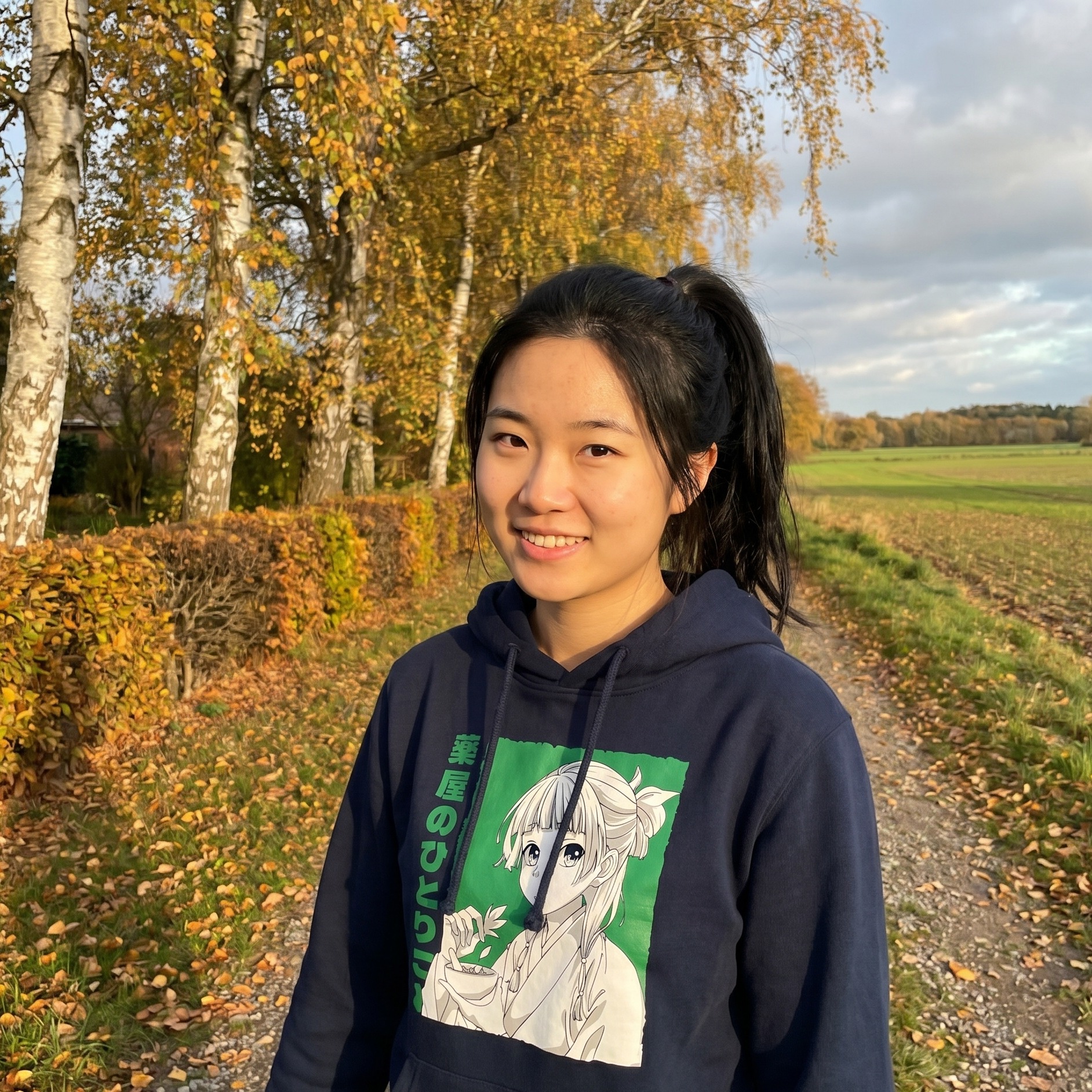 Sudadera con capucha Maomao azul para fans de The Apothecary Diaries