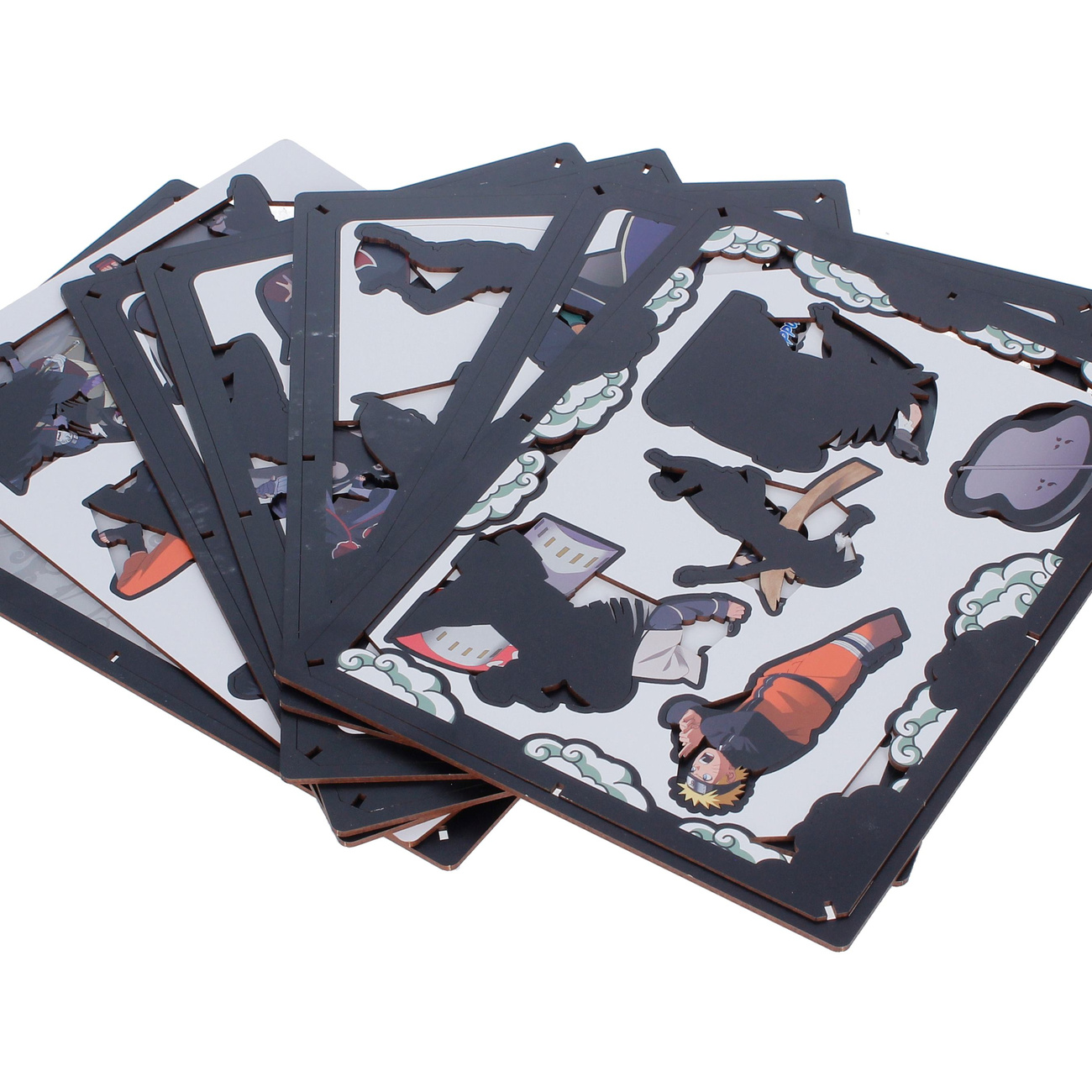 Naruto - Combat Wooden Theatre 3D Bilderrahmen