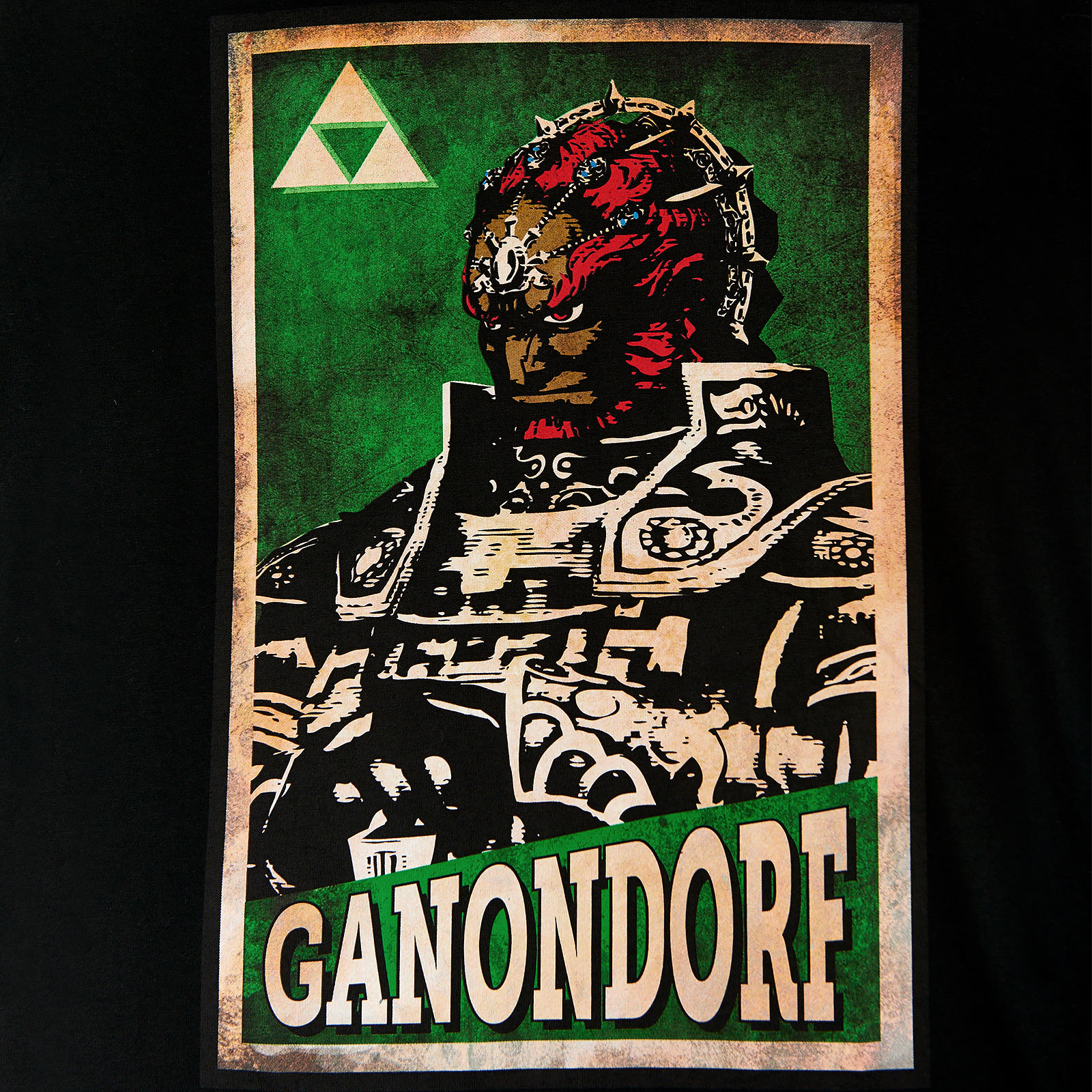 Zelda - Ganondorf Propaganda Poster T-Shirt Zwart