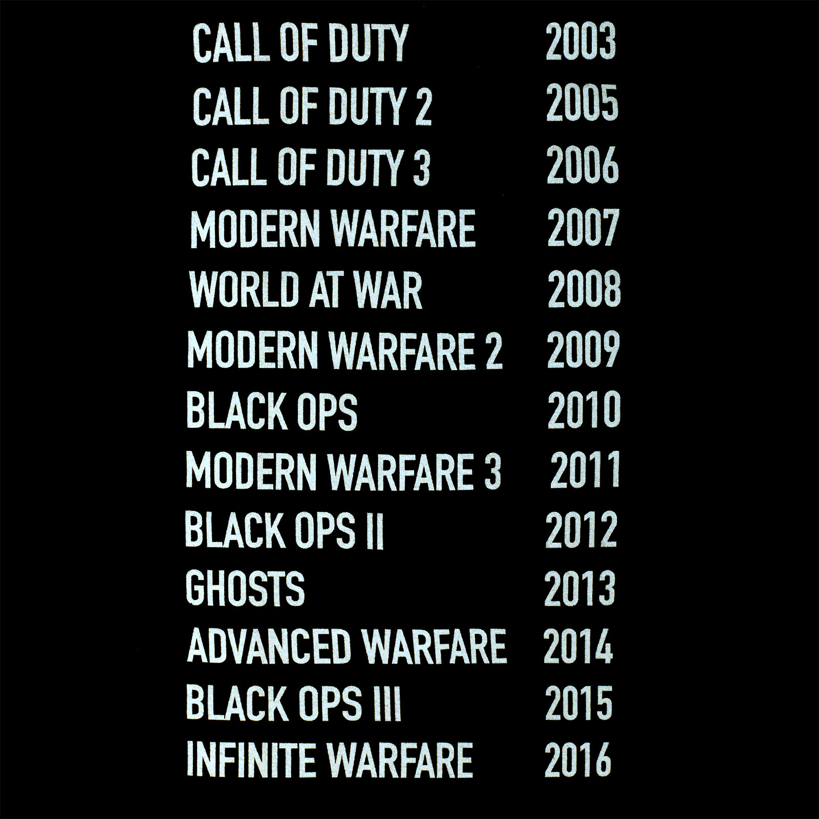 Call of Duty - Skull Tour T-shirt zwart