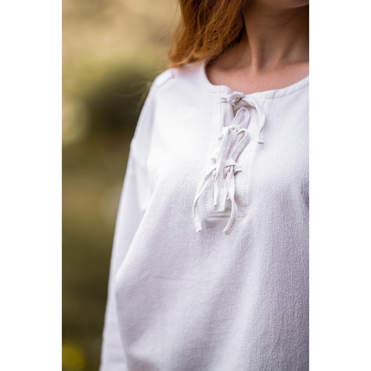 Blusa medieval Tilda blanca
