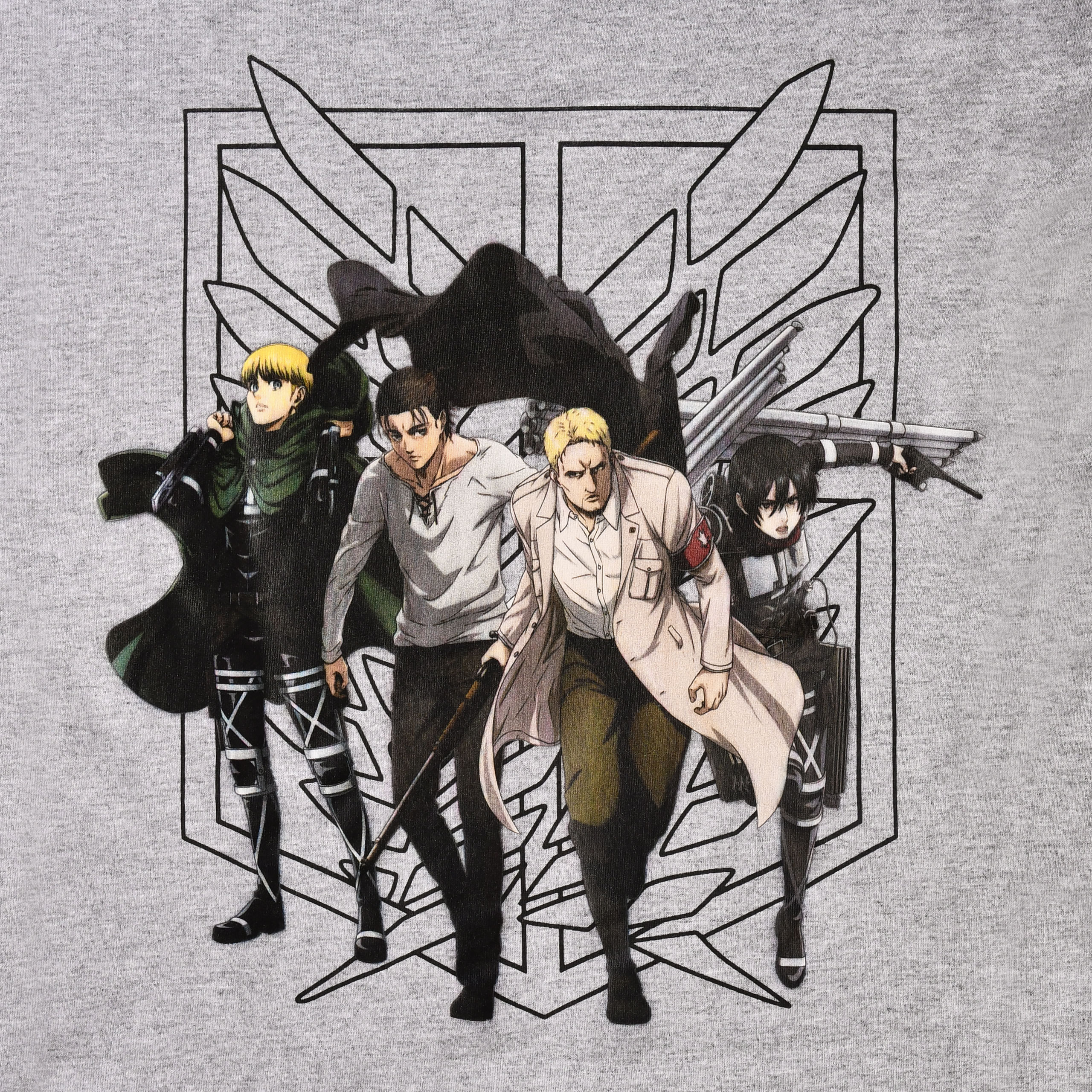 Attack on Titan - T-Shirt Groupe gris