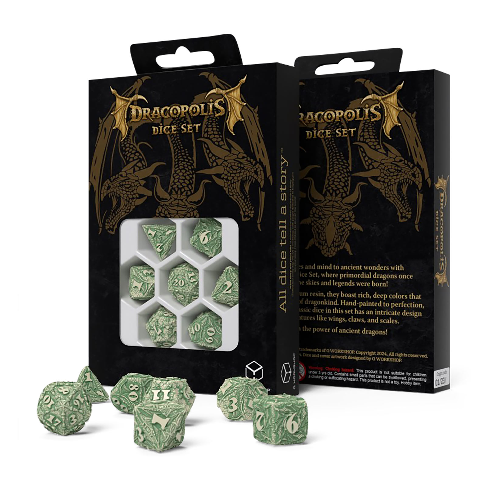 Dracopolis - El Set de Dados de Cuello Largo Andino 7pcs