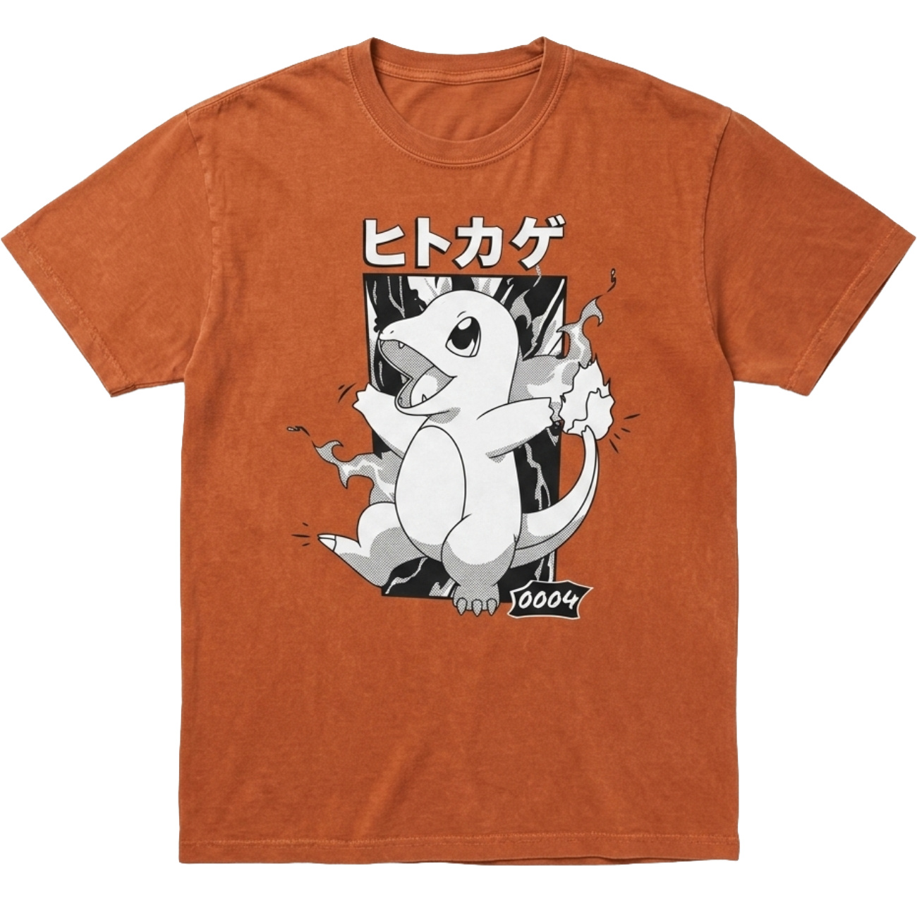 Pokémon – Koszulka vintage Charmander Katakana