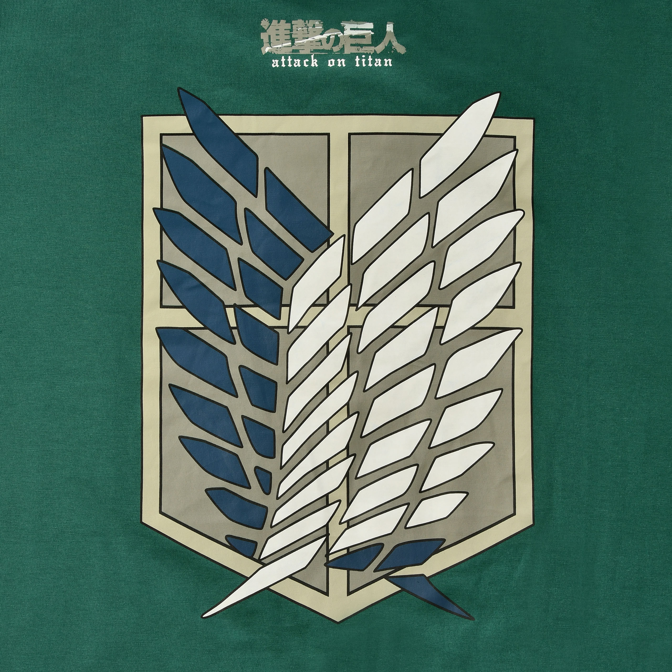 Camiseta militar de gran tamaño verde Símbolo Scout - Attack on Titan