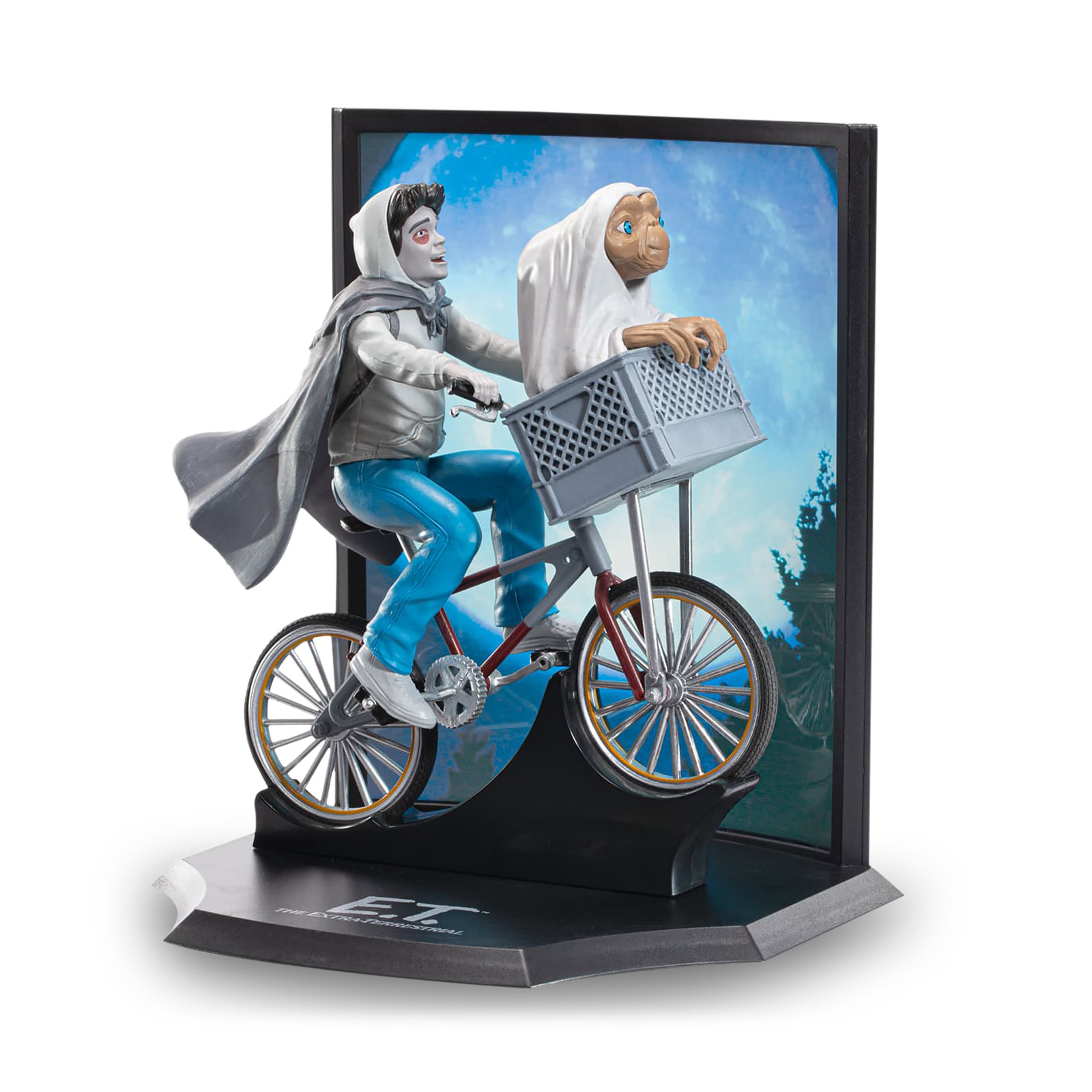 E.T. - Elliott mit Fahrrad an Halloween Diorama Figur