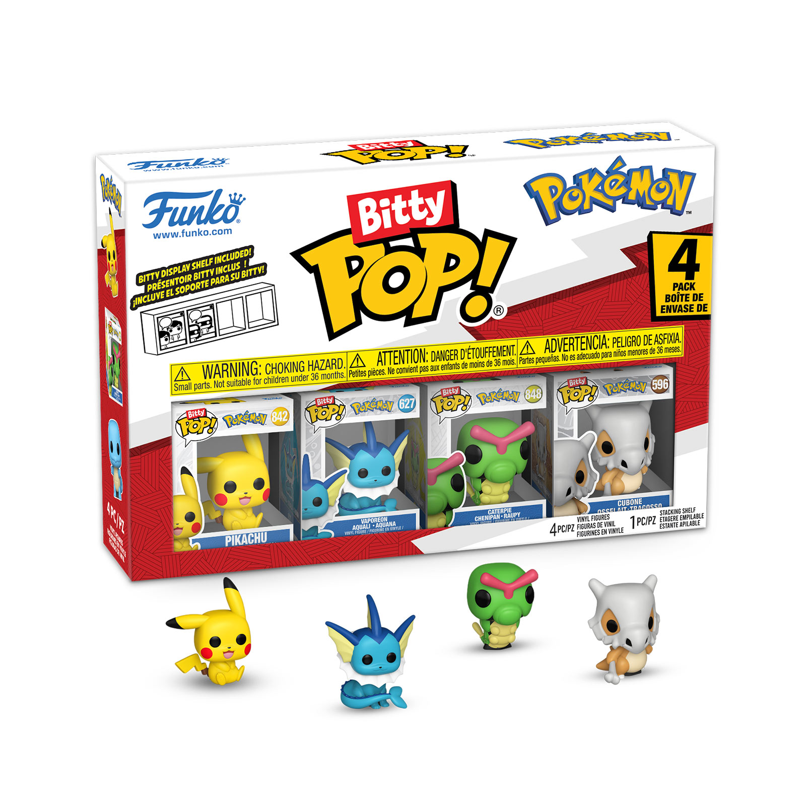 Pokemon - Pikachu e Amici Funko Bitty Pop Set di 4 Figure Serie 1