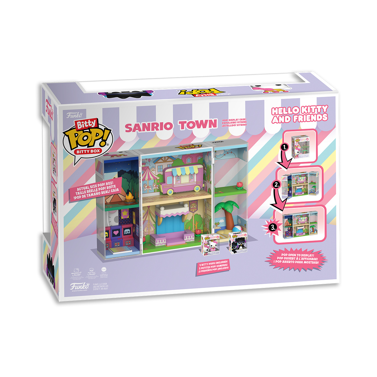 Hello Kitty - Présentoir Funko Bitty Pop Sanrio Town avec 2 figurines