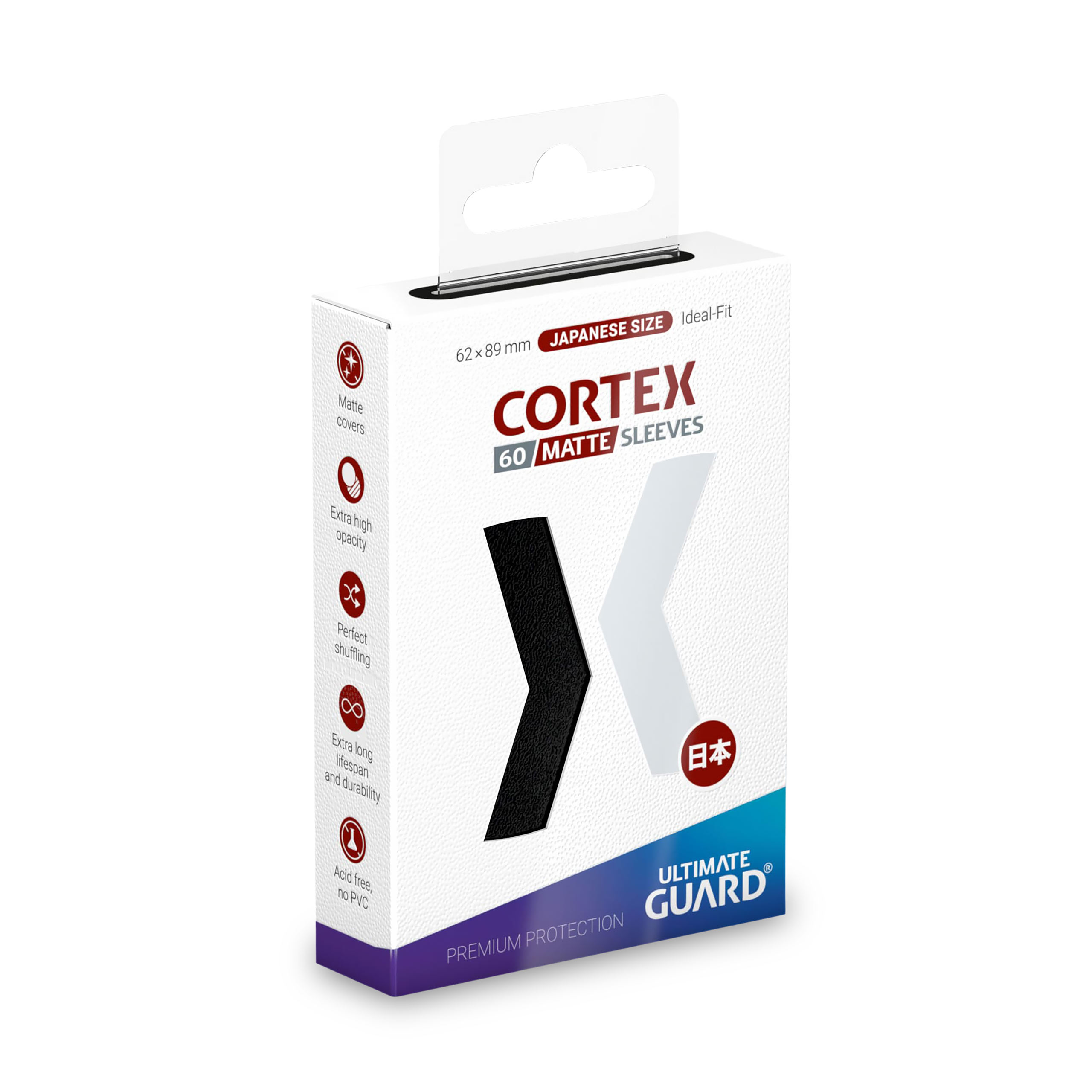 Cortex Kaarthoezen Ultimate Guard voor Verzamelkaarten Mat Zwart 60 Set