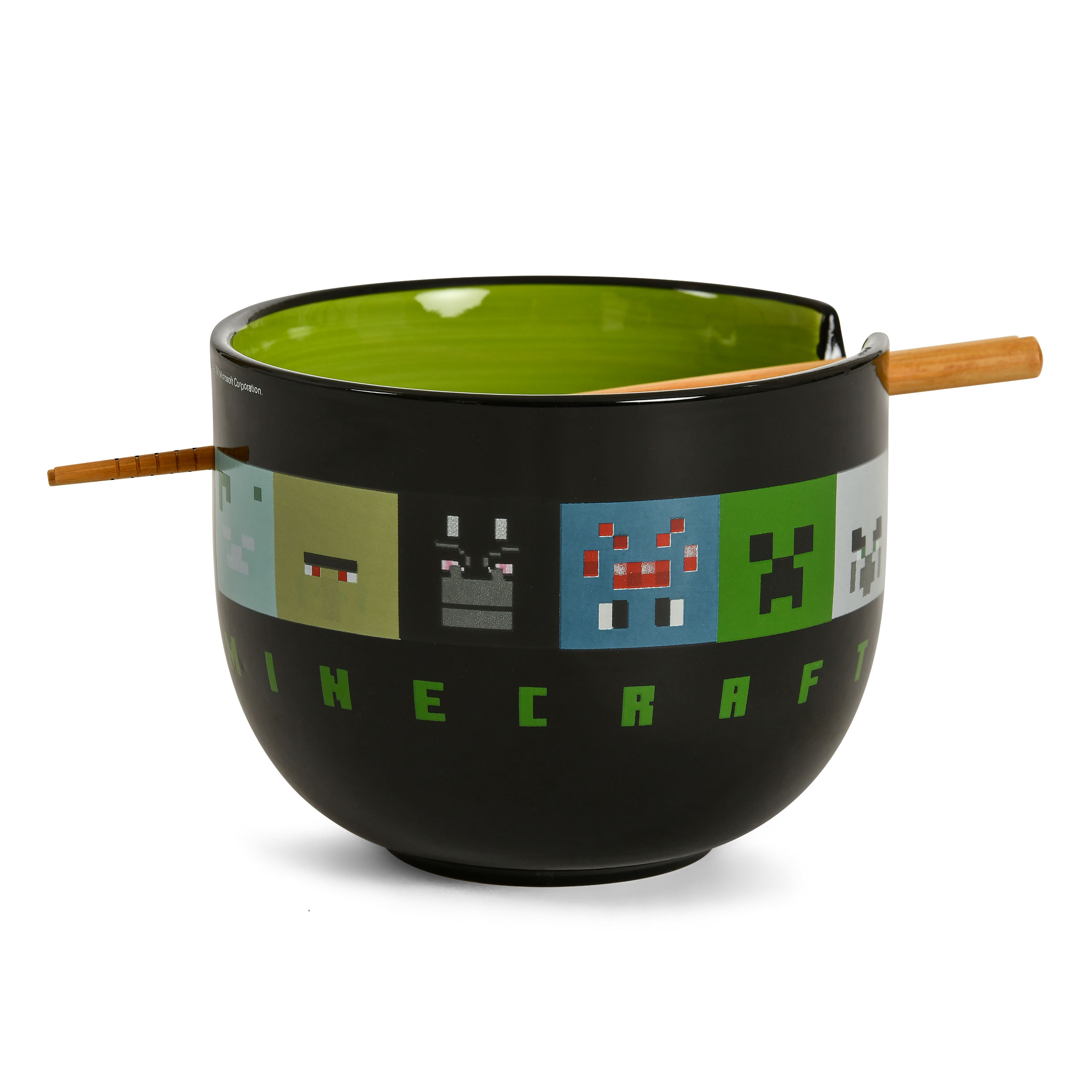 Minecraft - Creeper Ramen Schale mit Ess-Stäbchen