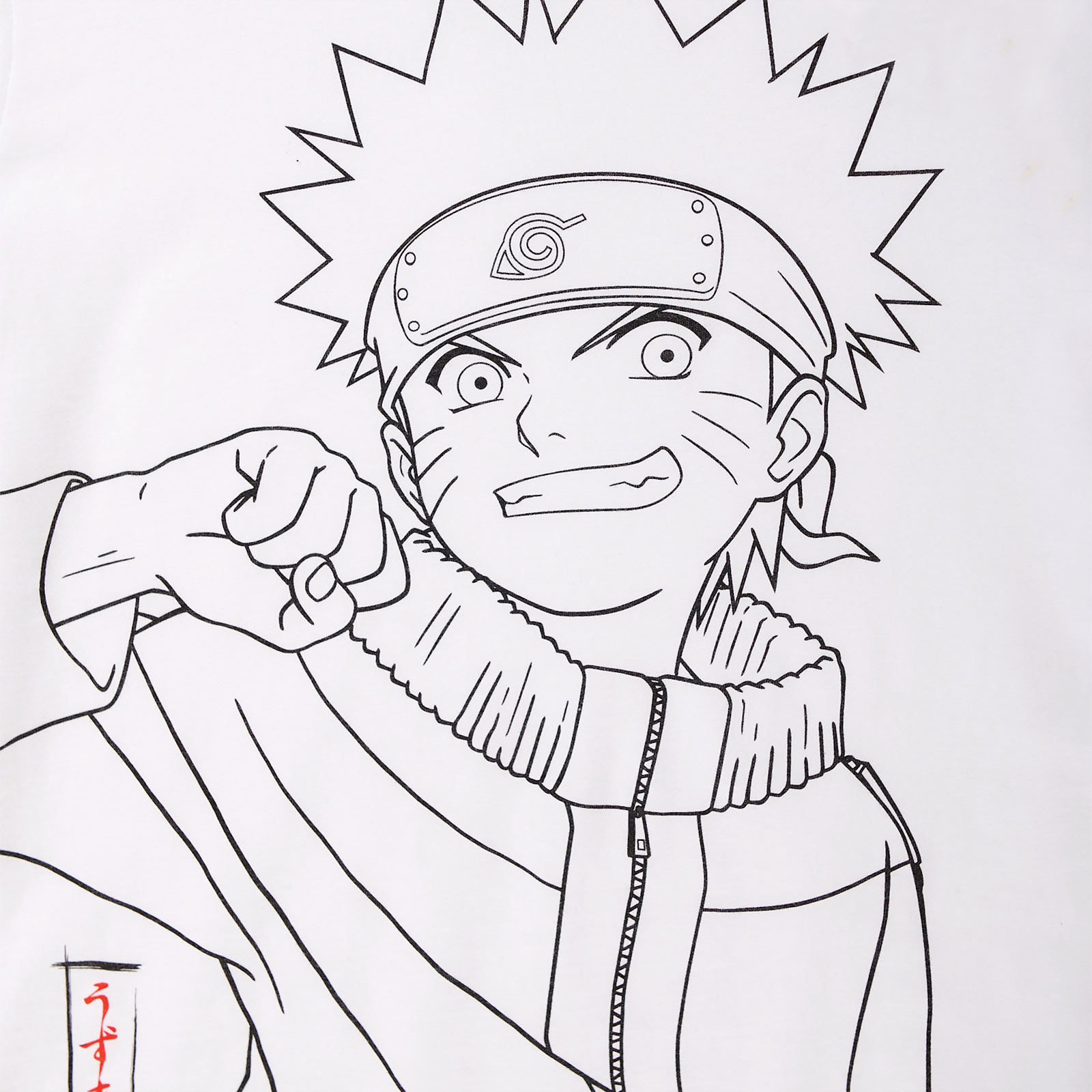 Naruto - Monochrome Sketch T-Shirt white