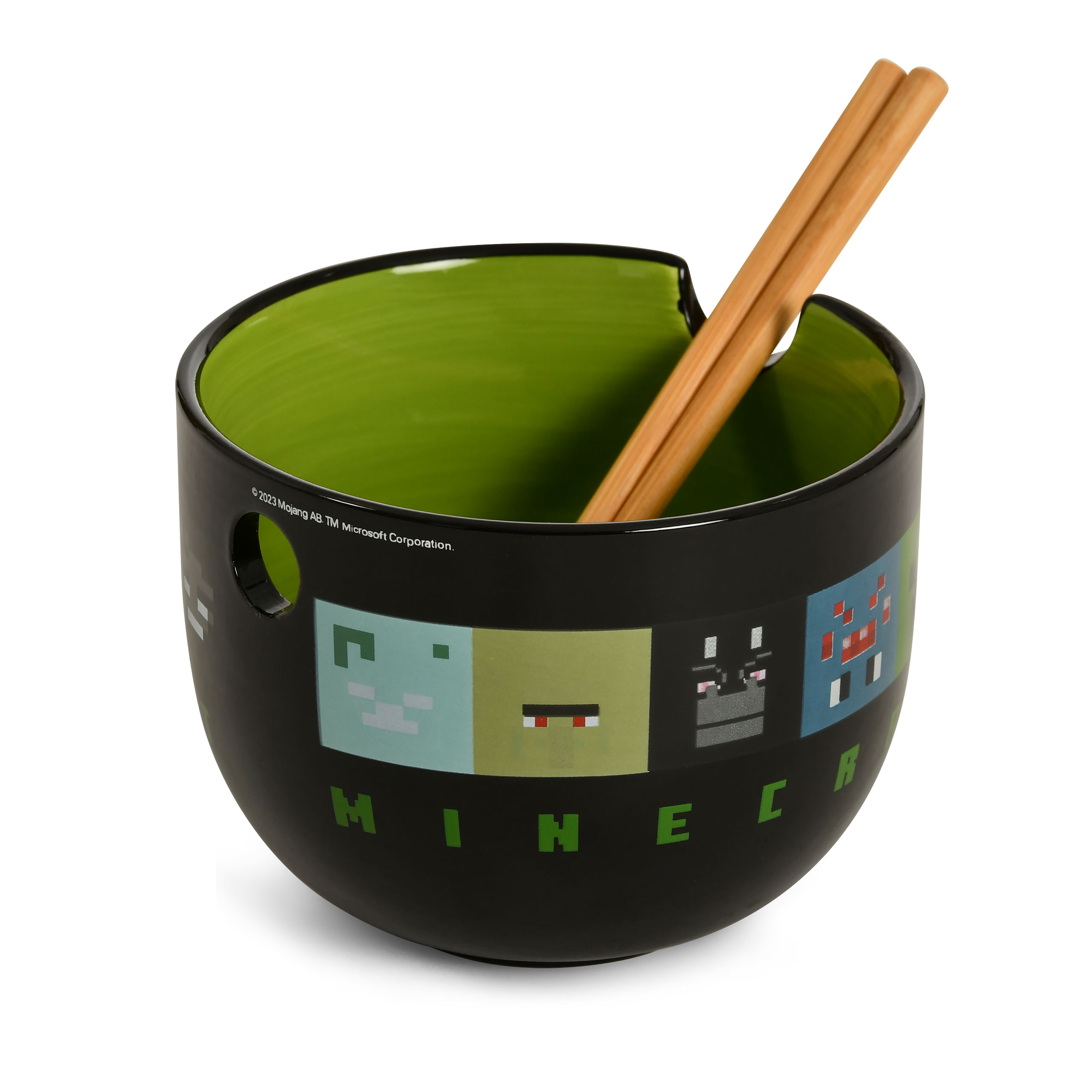 Minecraft - Creeper Ramen Schale mit Ess-Stäbchen