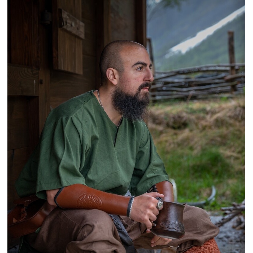 Medieval Short-Sleeve Tunic Olaf green